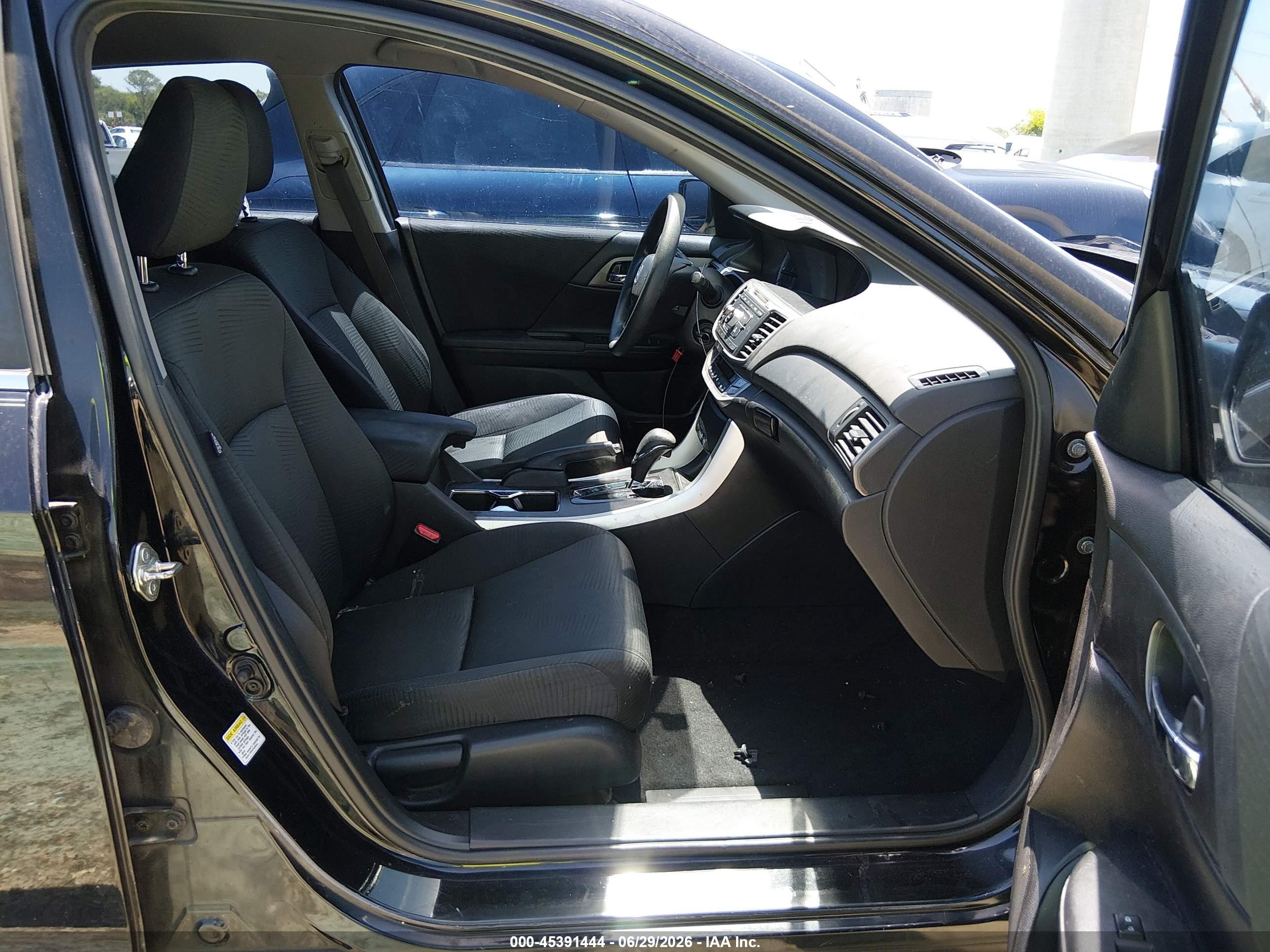 2015 Honda Accord Lx Black vin: 1HGCR2F30FA202471