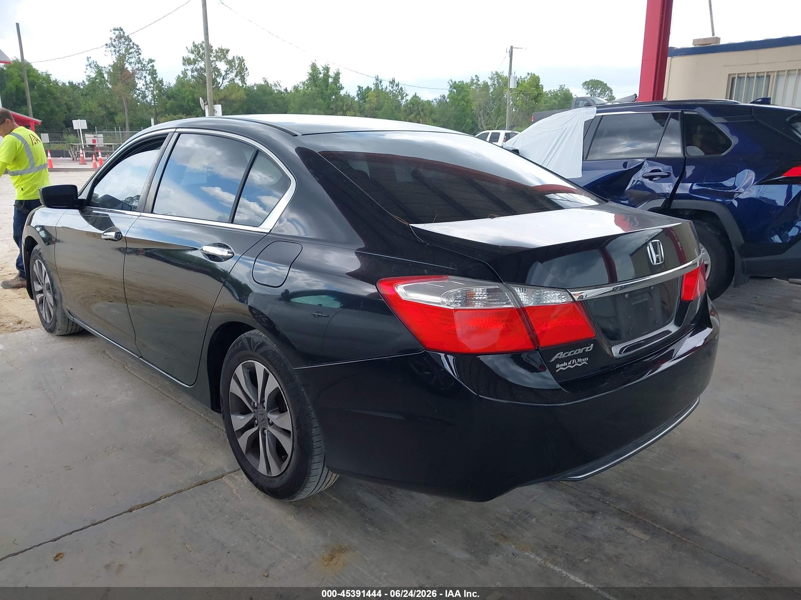 2015 Honda Accord Lx Black vin: 1HGCR2F30FA202471