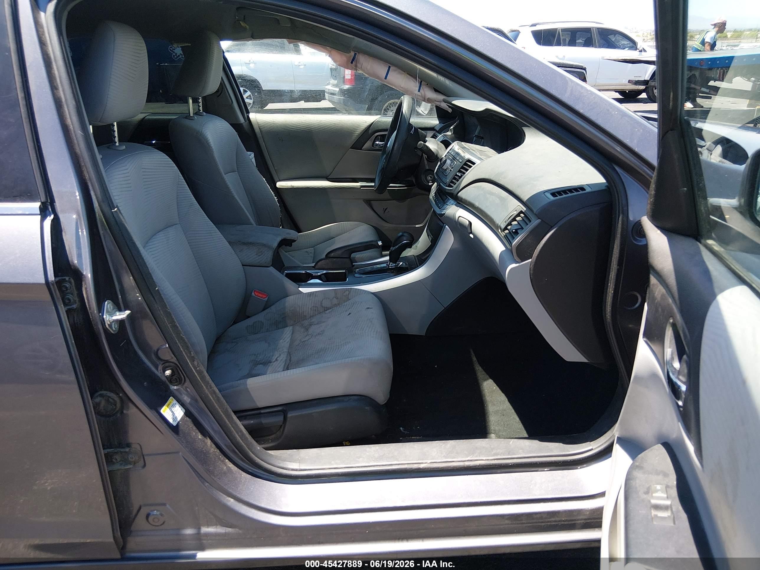 2015 Honda Accord Lx Gray vin: 1HGCR2F30FA204446