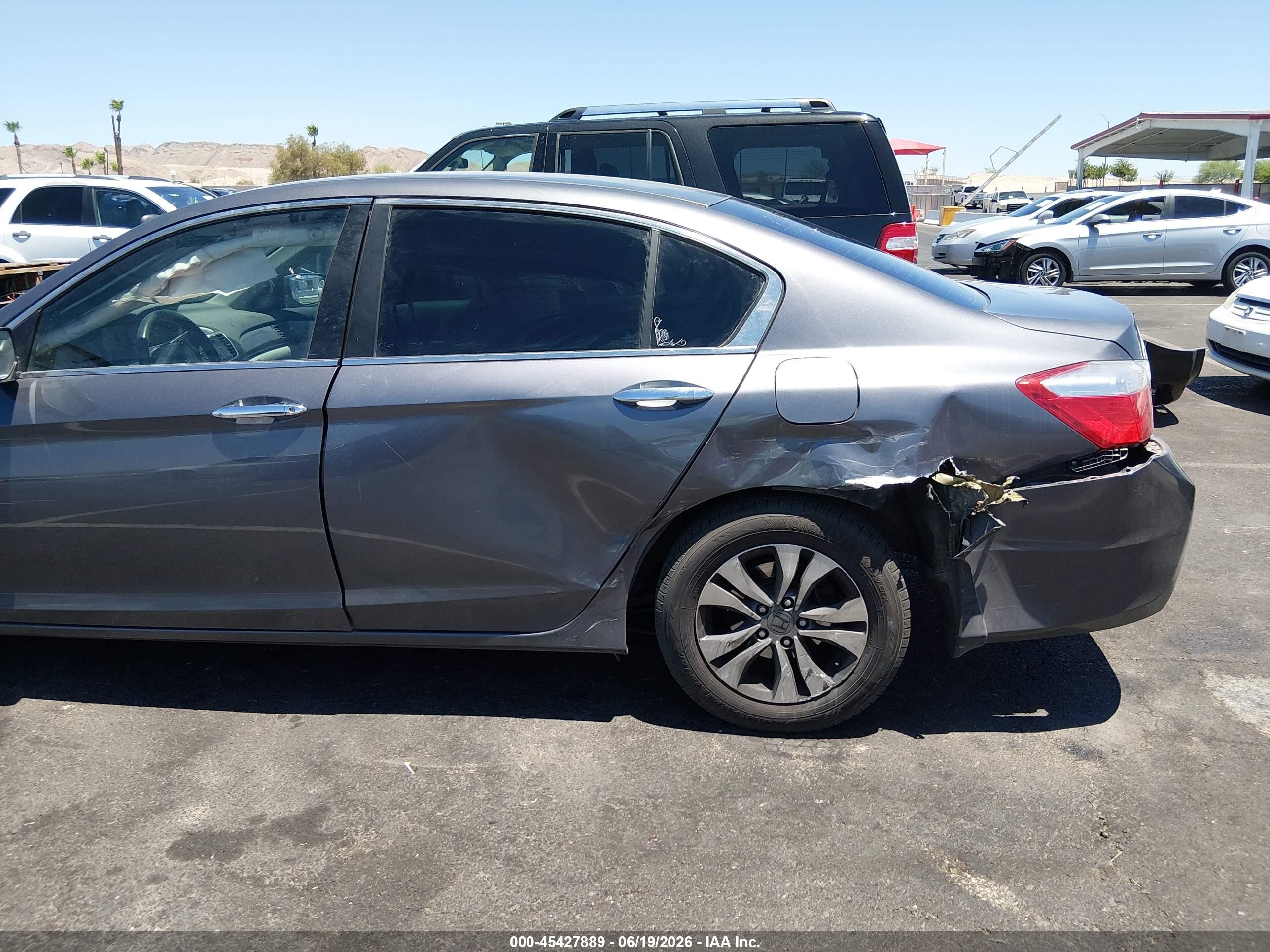 2015 Honda Accord Lx Gray vin: 1HGCR2F30FA204446