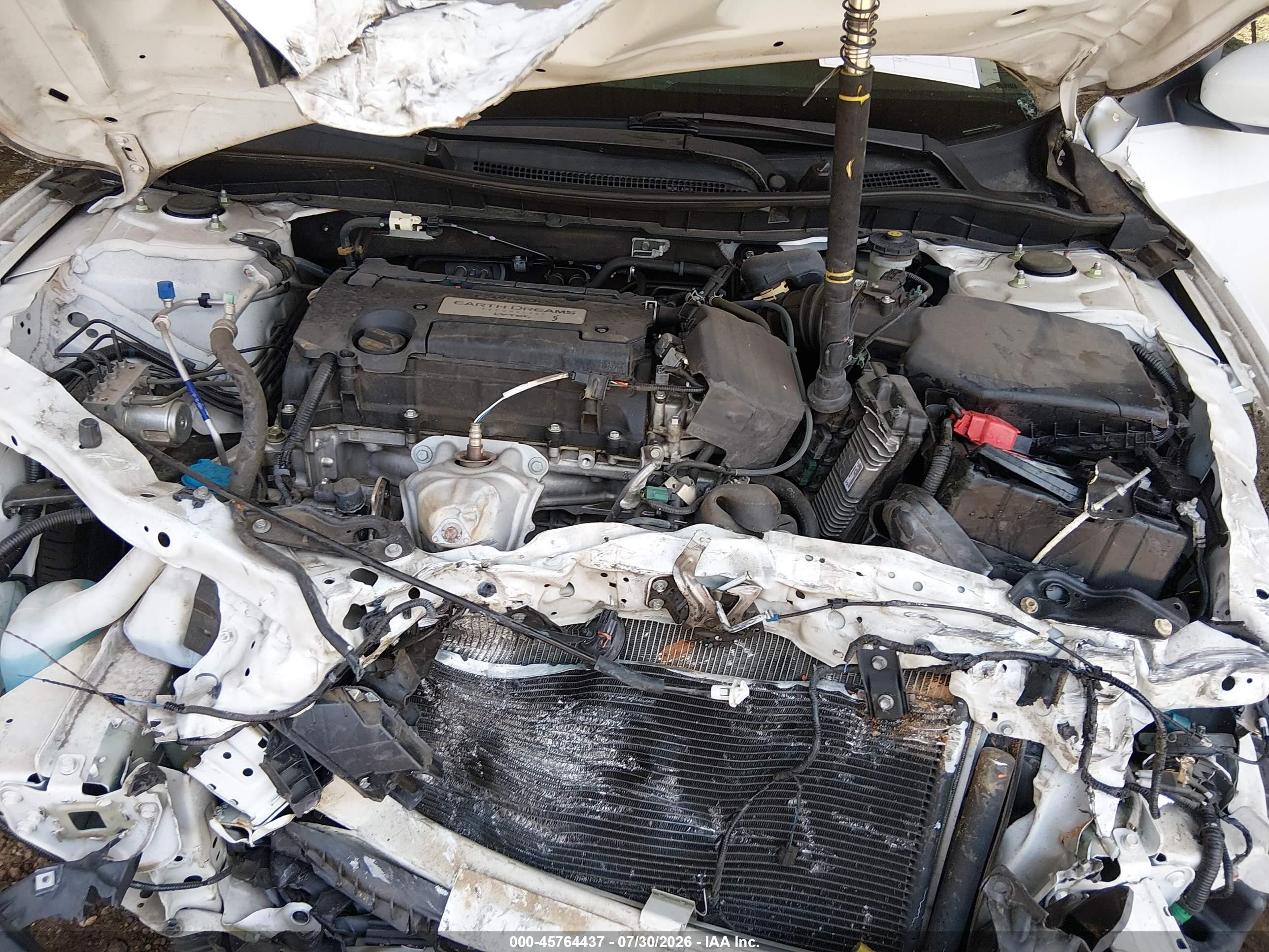 2015 Honda Accord Lx White vin: 1HGCR2F30FA204642