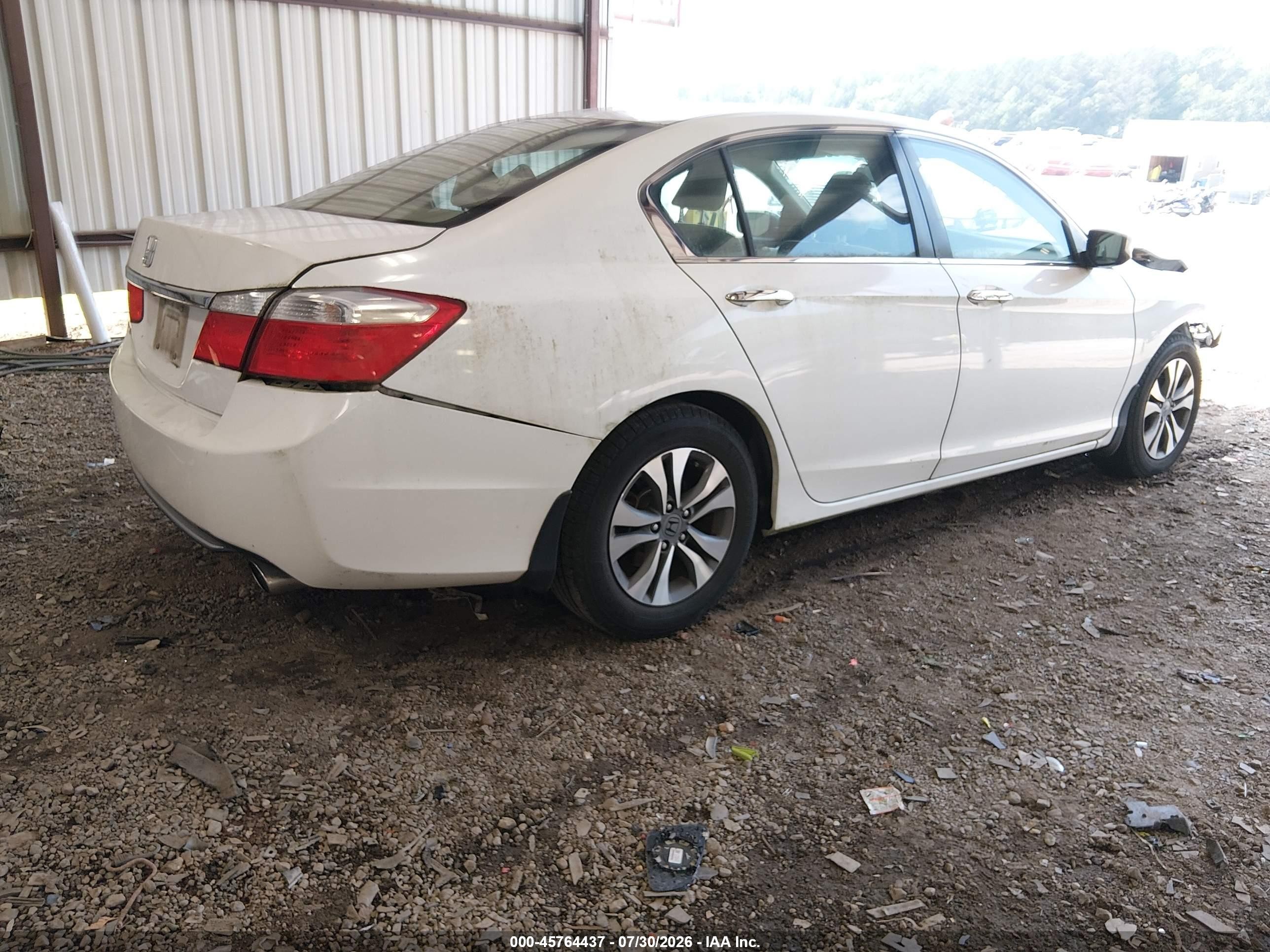 2015 Honda Accord Lx White vin: 1HGCR2F30FA204642