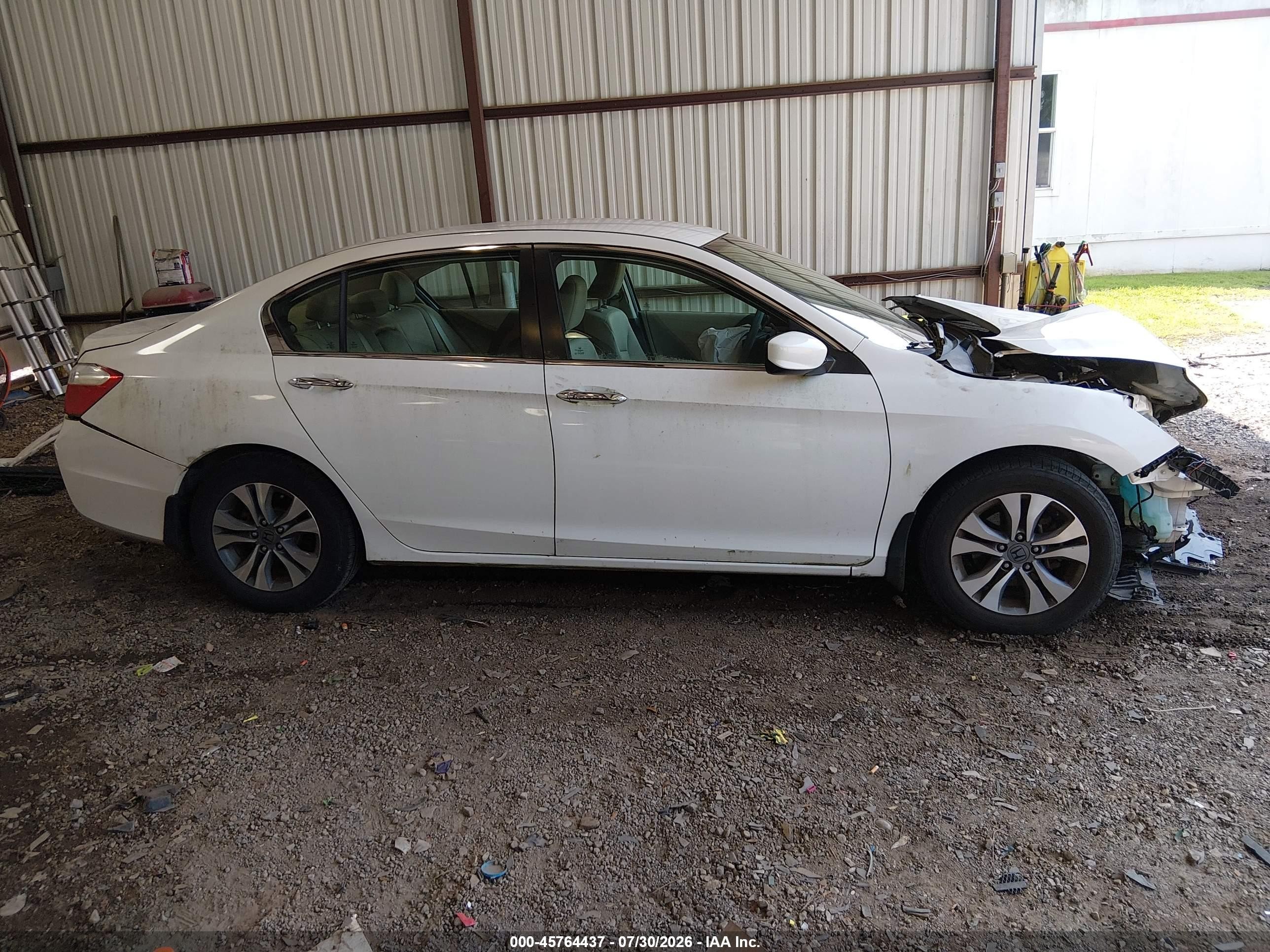2015 Honda Accord Lx White vin: 1HGCR2F30FA204642