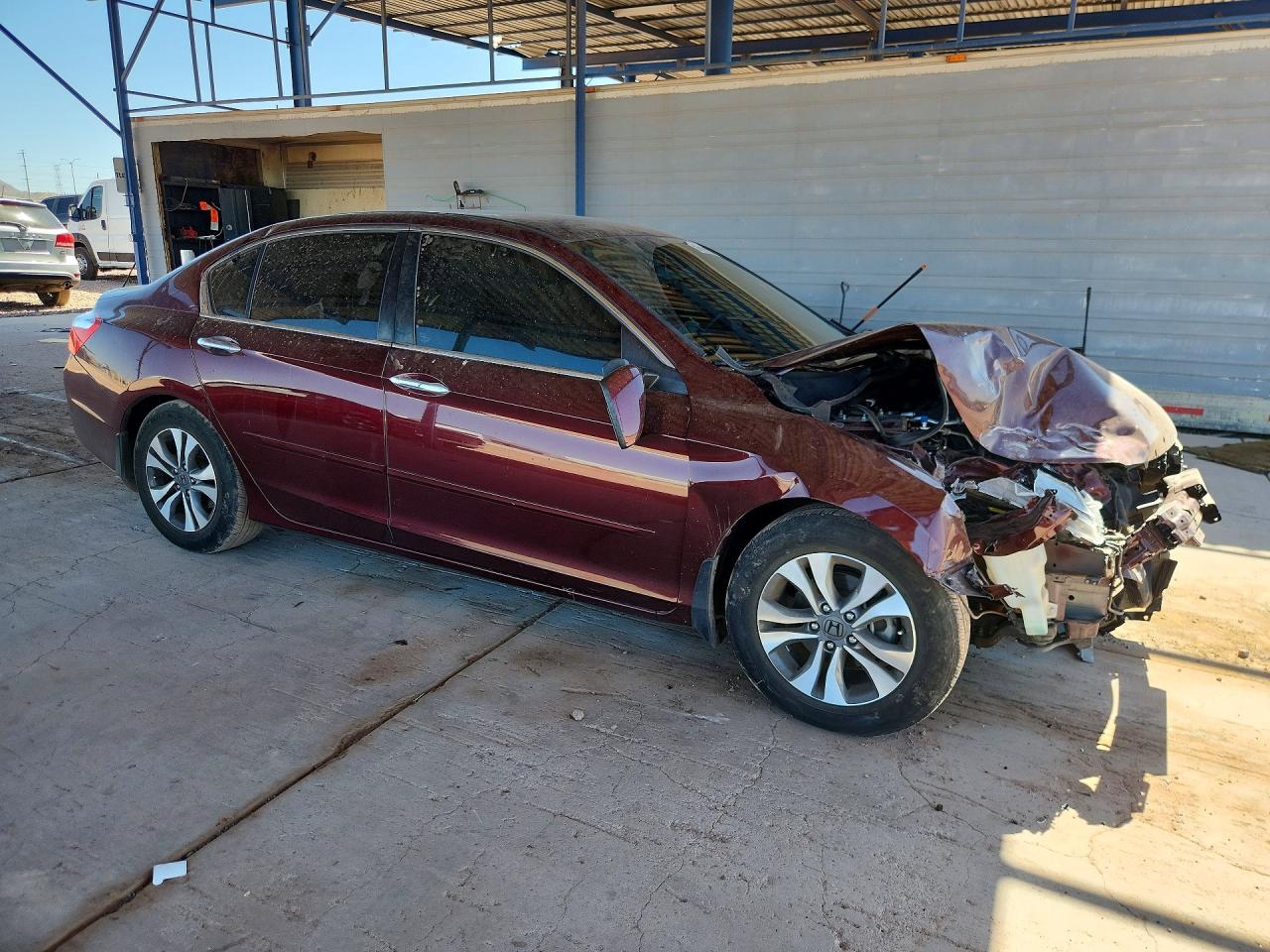 2015 Honda Accord Lx Burgundy vin: 1HGCR2F30FA227919