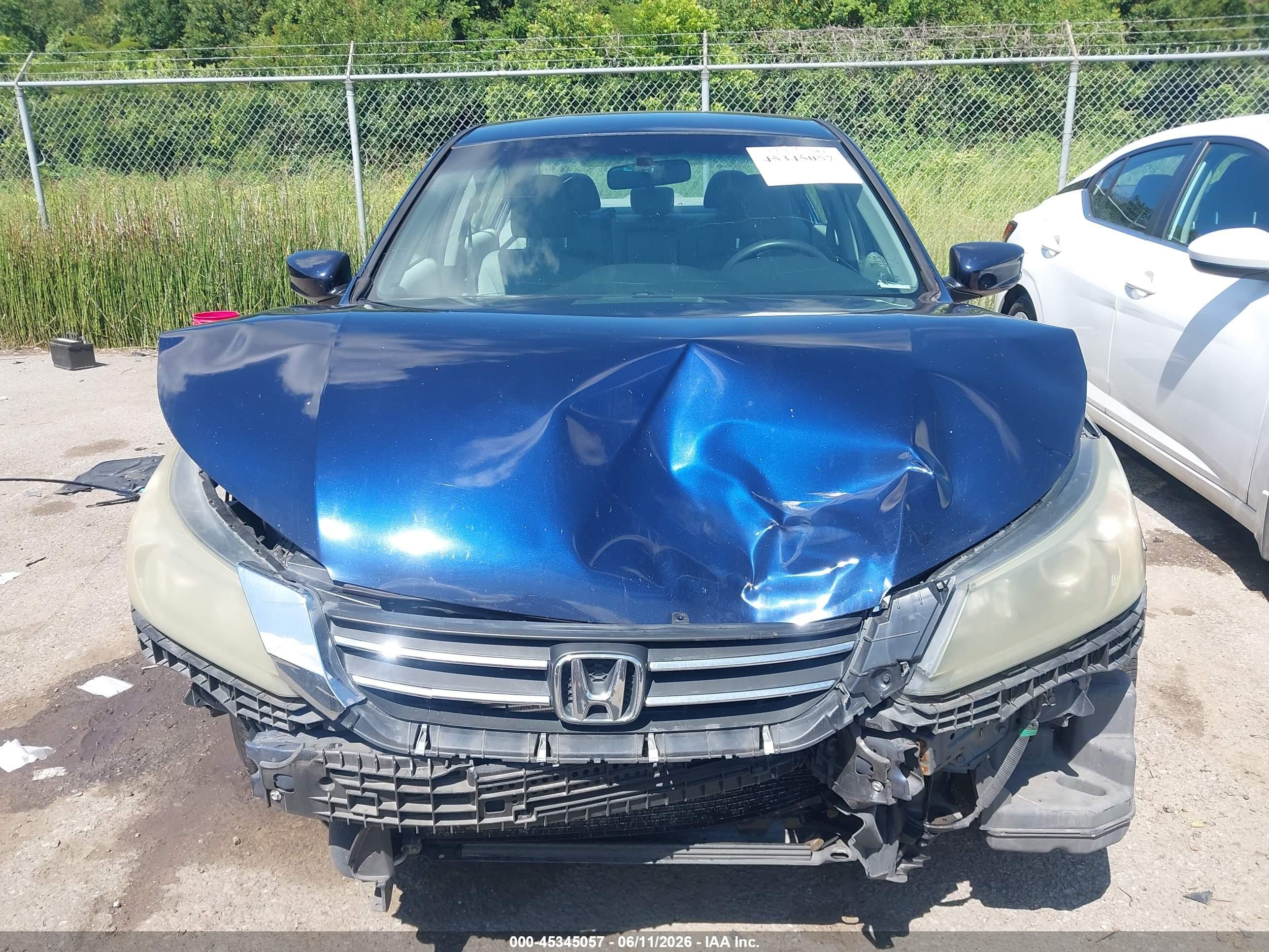 2015 Honda Accord Lx Blue vin: 1HGCR2F30FA263707