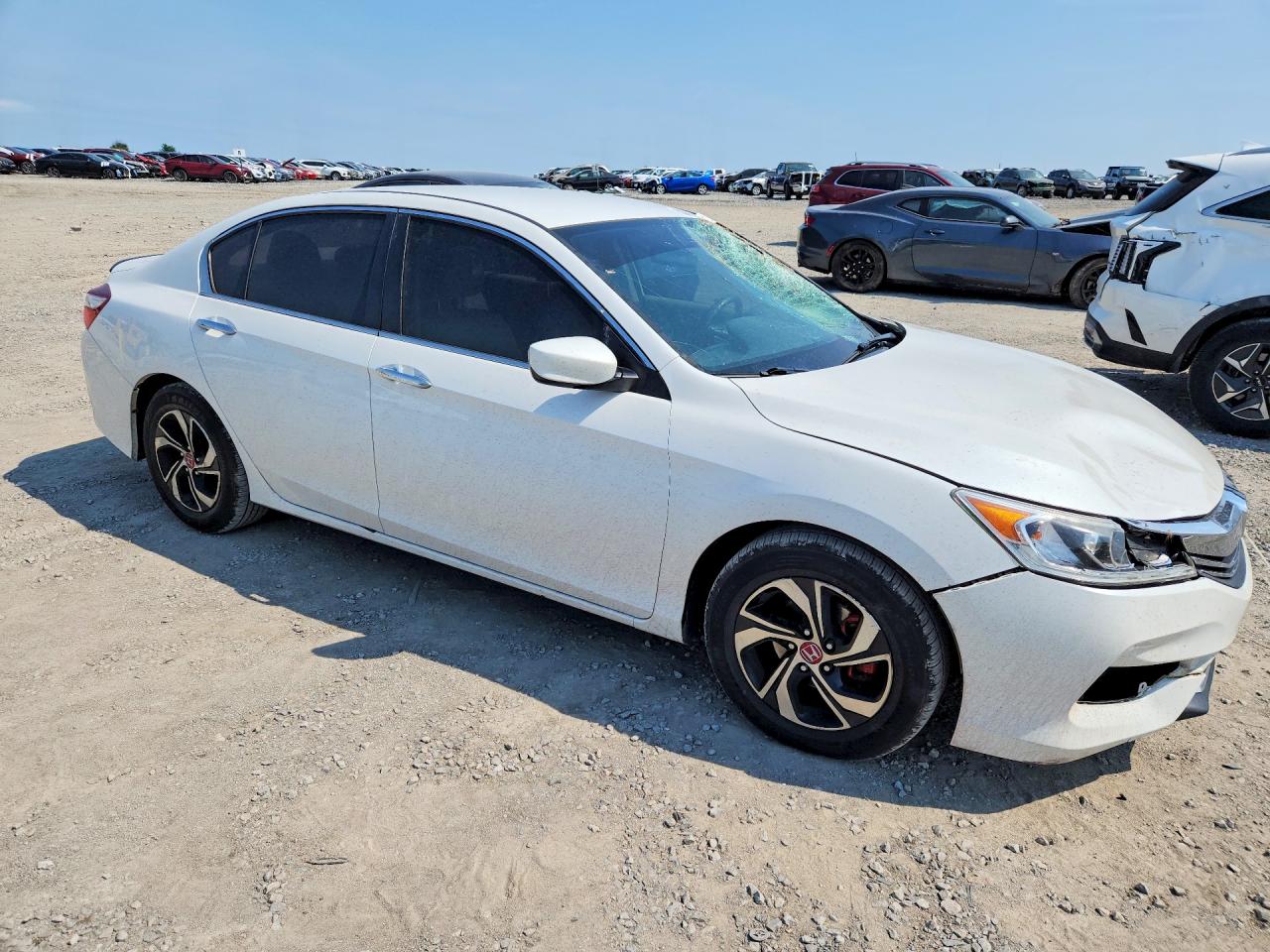 2016 Honda Accord Lx White vin: 1HGCR2F30GA003616