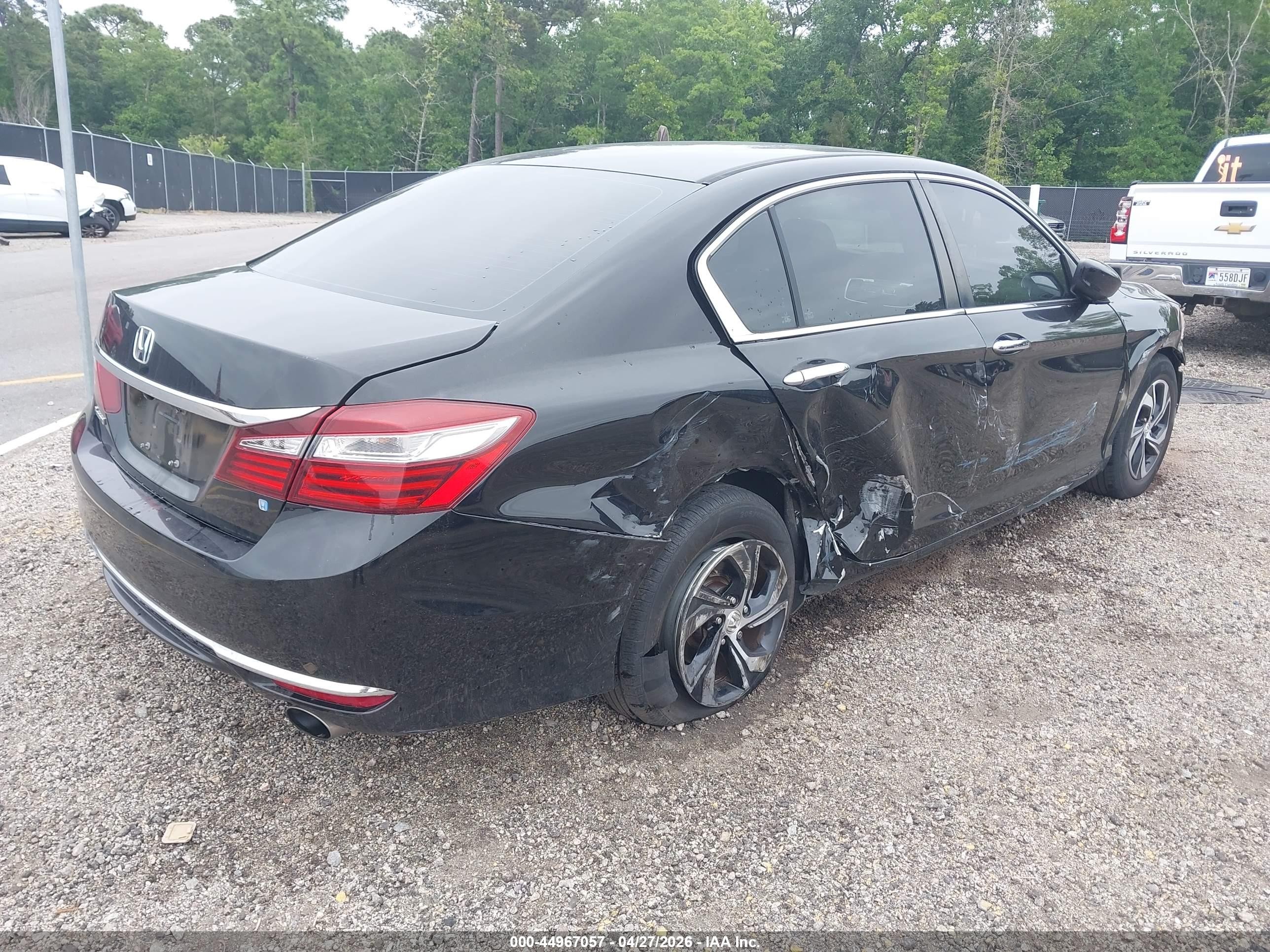 2016 Honda Accord Lx Black vin: 1HGCR2F30GA042030