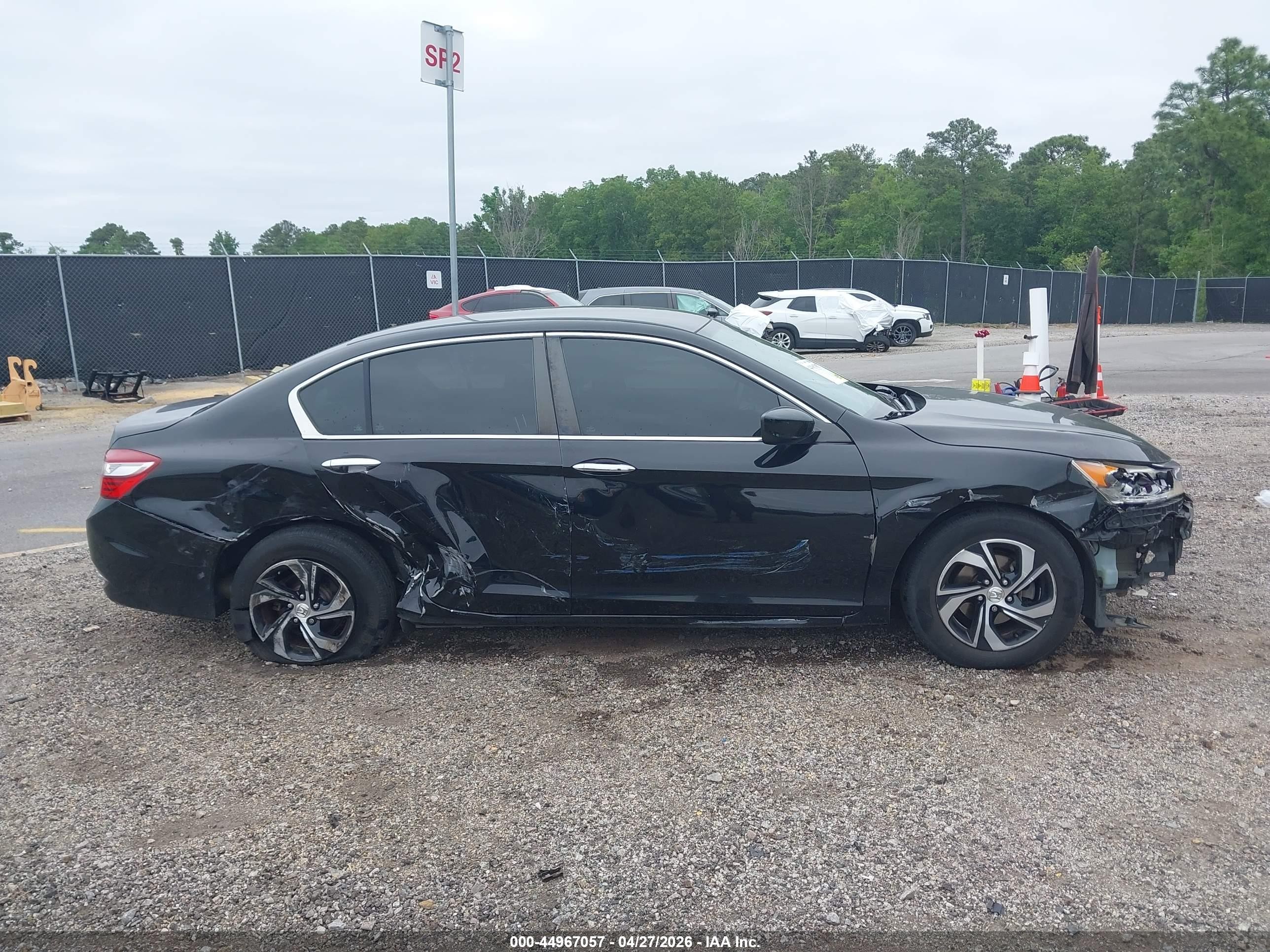 2016 Honda Accord Lx Black vin: 1HGCR2F30GA042030