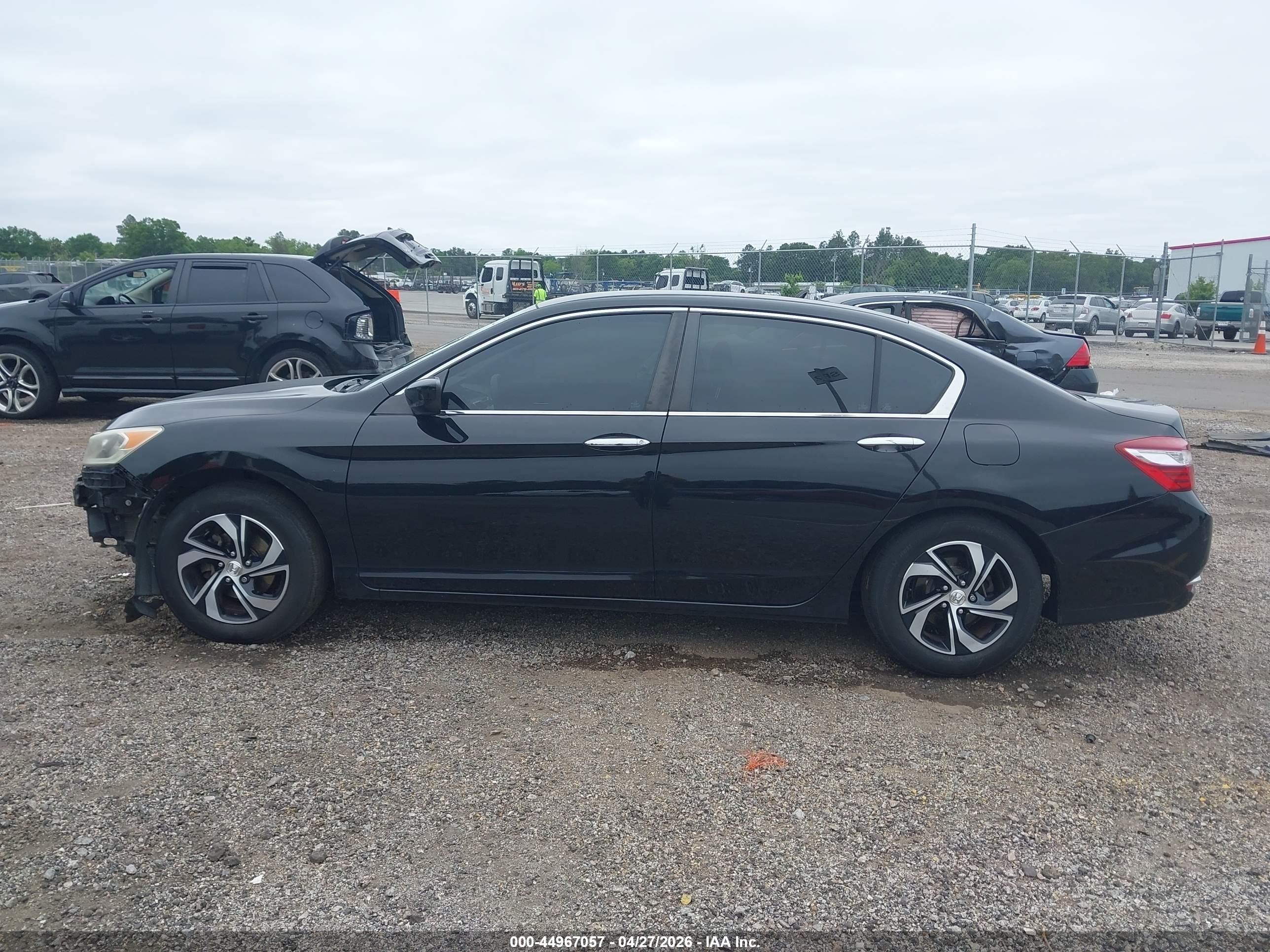 2016 Honda Accord Lx Black vin: 1HGCR2F30GA042030
