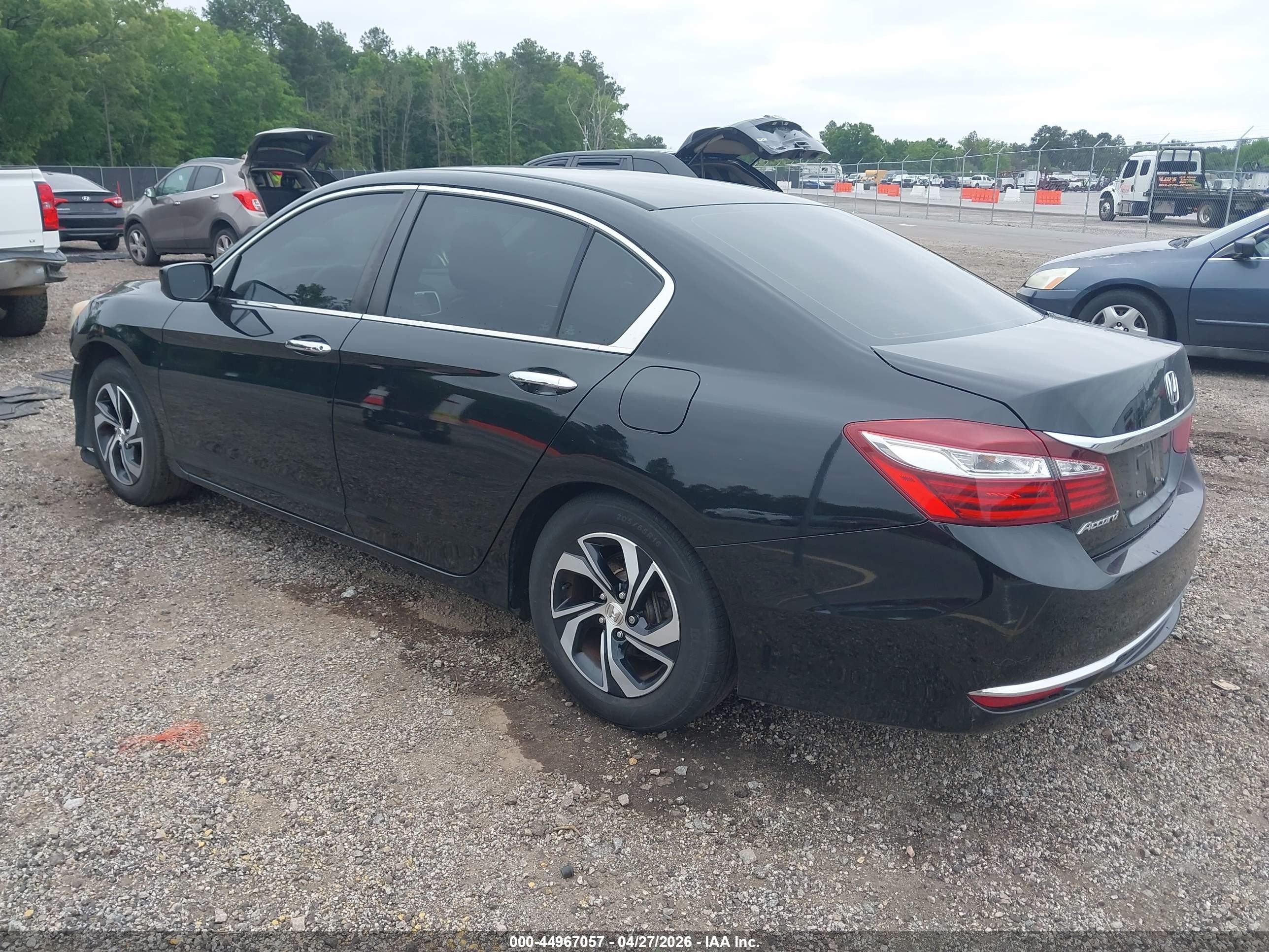 2016 Honda Accord Lx Black vin: 1HGCR2F30GA042030