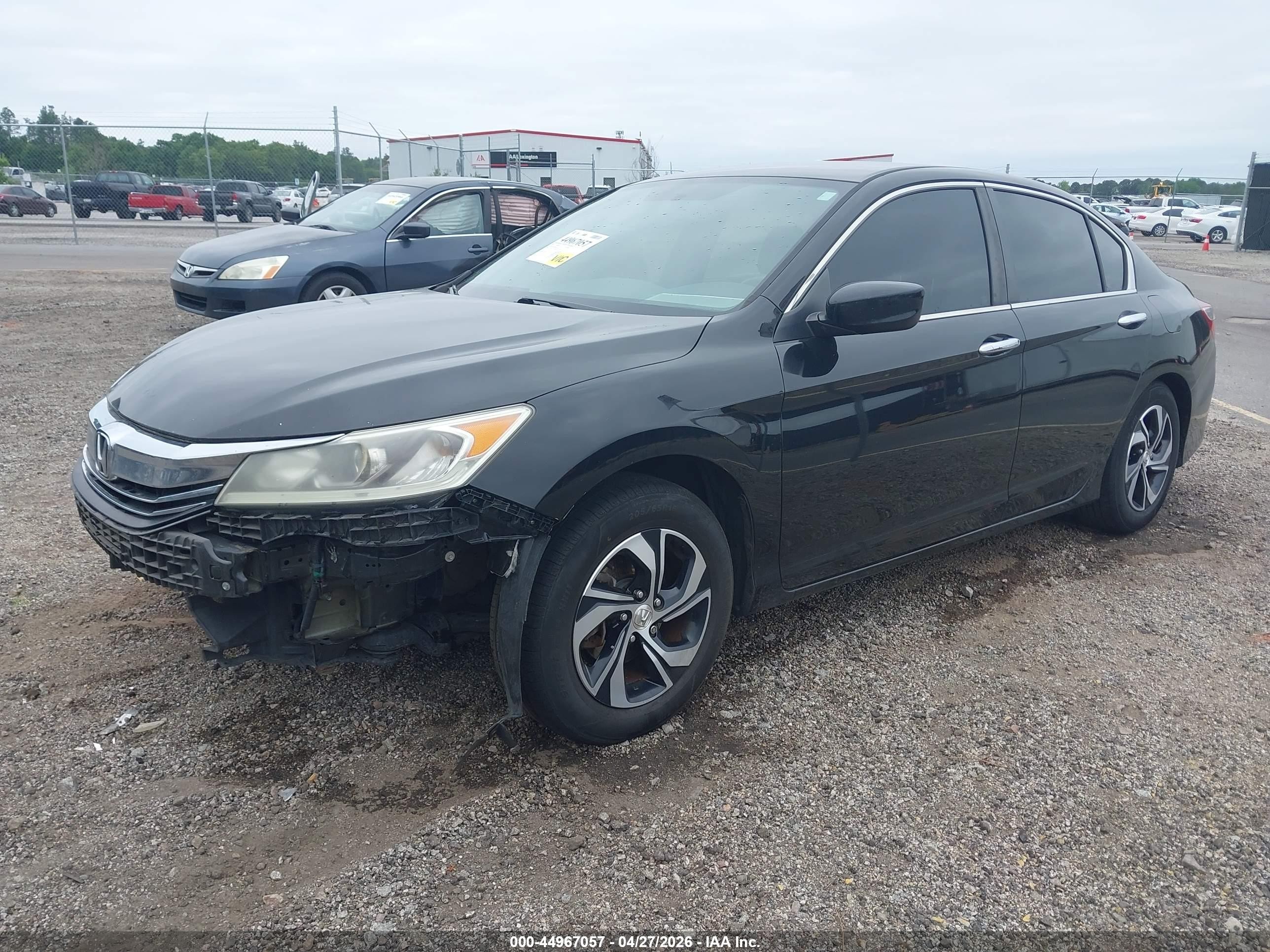 2016 Honda Accord Lx Black vin: 1HGCR2F30GA042030