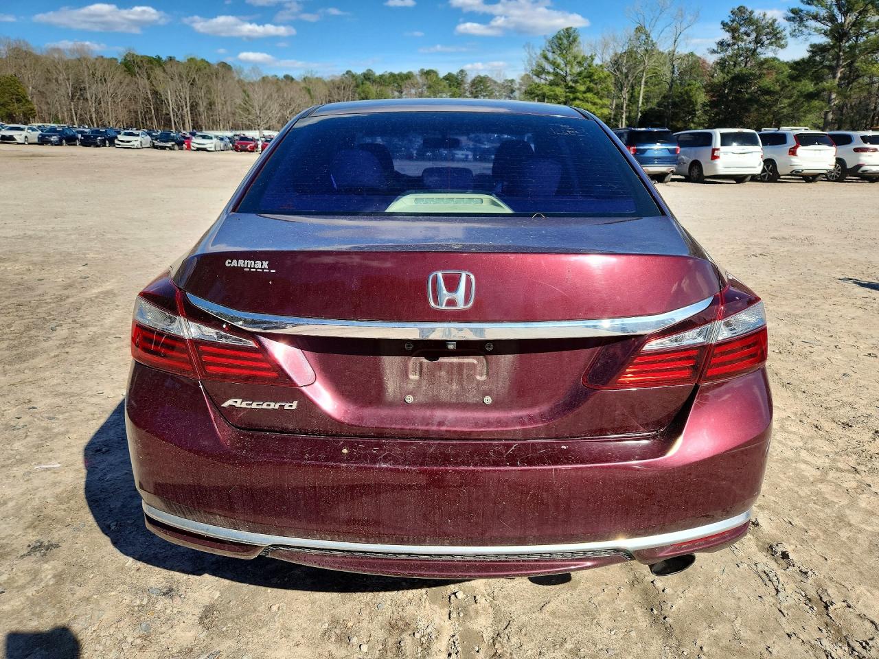 2017 Honda Accord Lx Burgundy vin: 1HGCR2F30HA048122