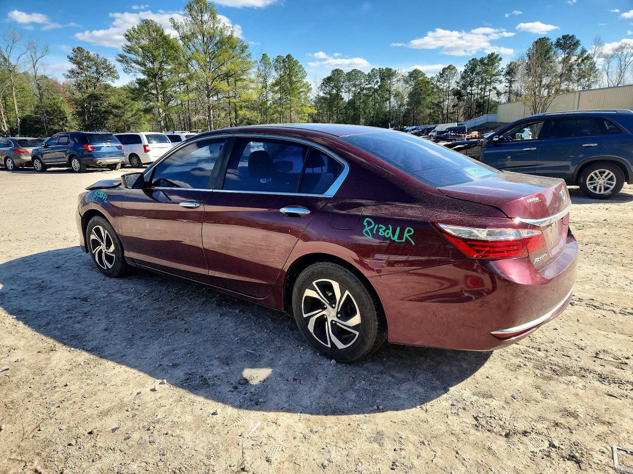 2017 Honda Accord Lx Burgundy vin: 1HGCR2F30HA048122