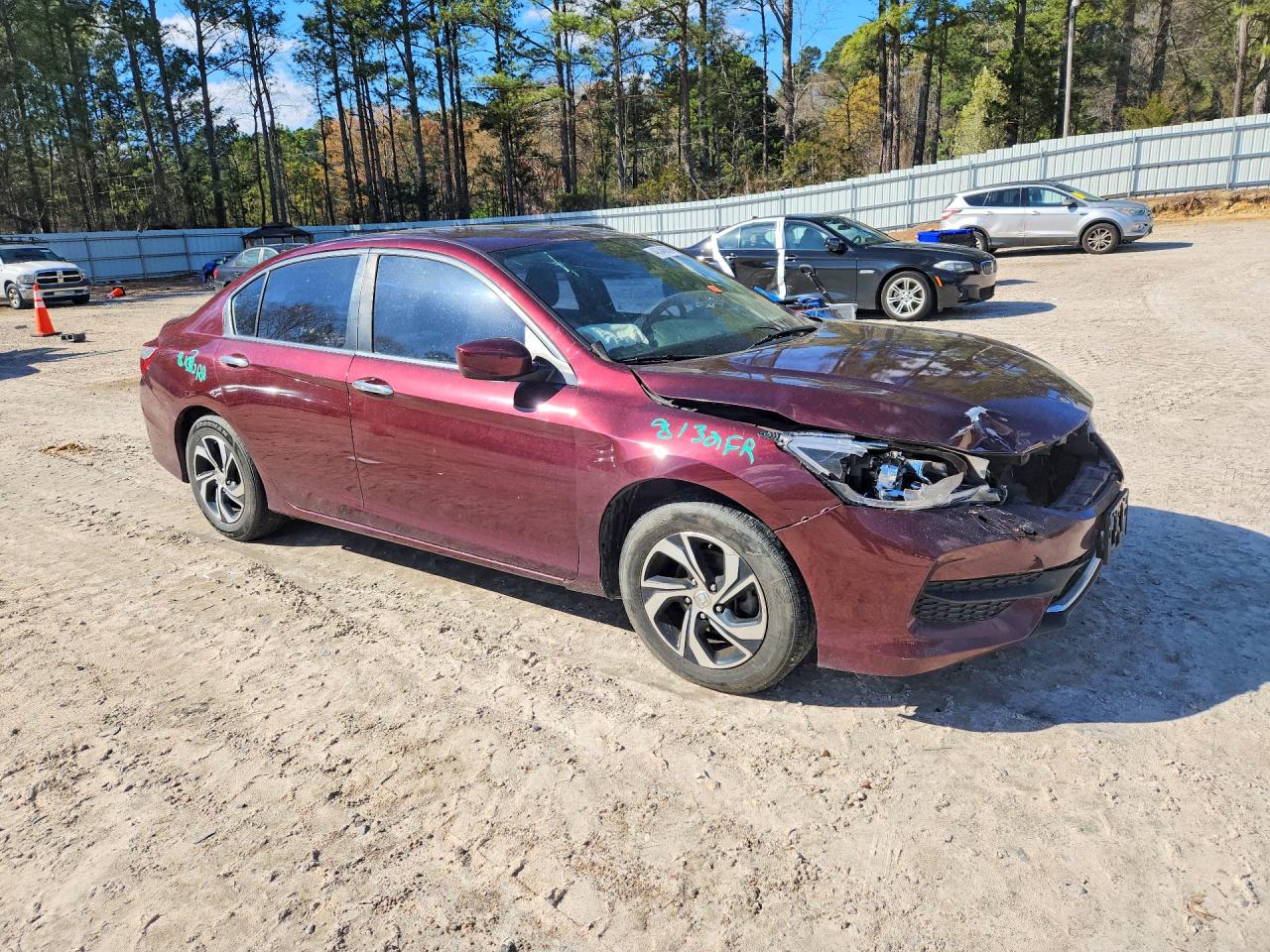 2017 Honda Accord Lx Burgundy vin: 1HGCR2F30HA048122