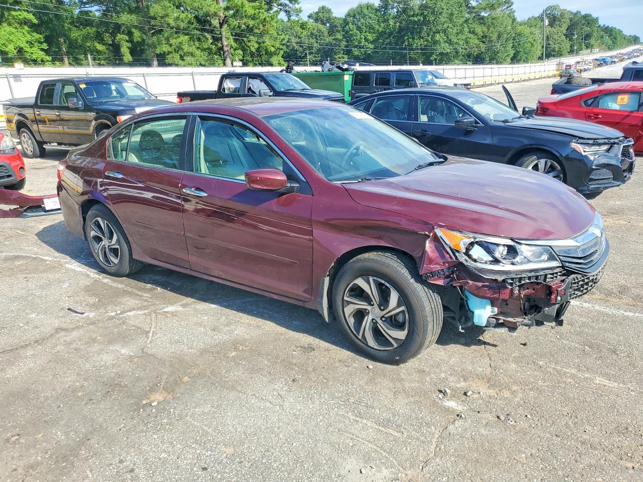 2017 Honda Accord Lx Burgundy vin: 1HGCR2F30HA265461