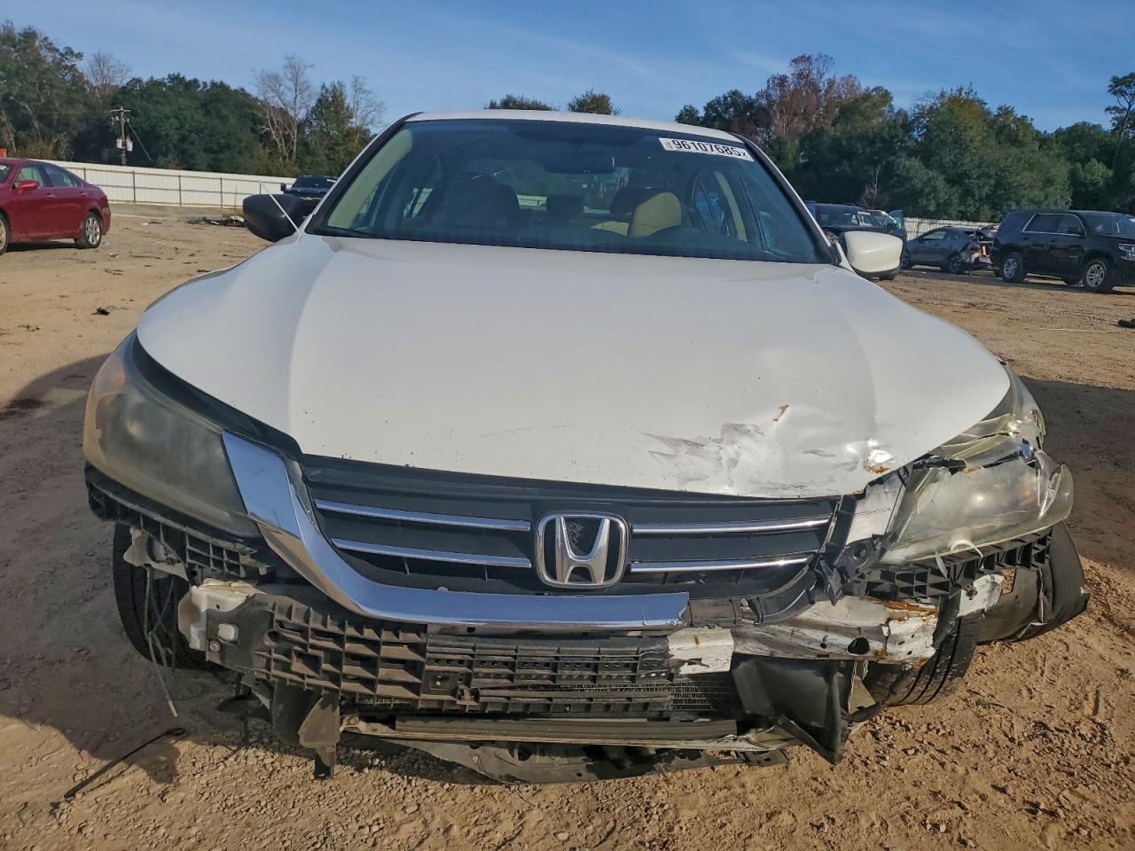 2013 Honda Accord Lx White vin: 1HGCR2F31DA011395