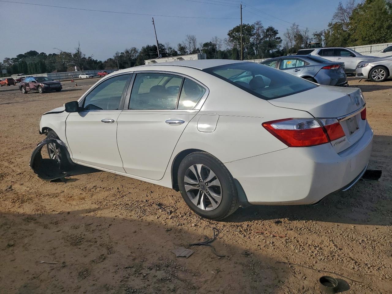 2013 Honda Accord Lx White vin: 1HGCR2F31DA011395