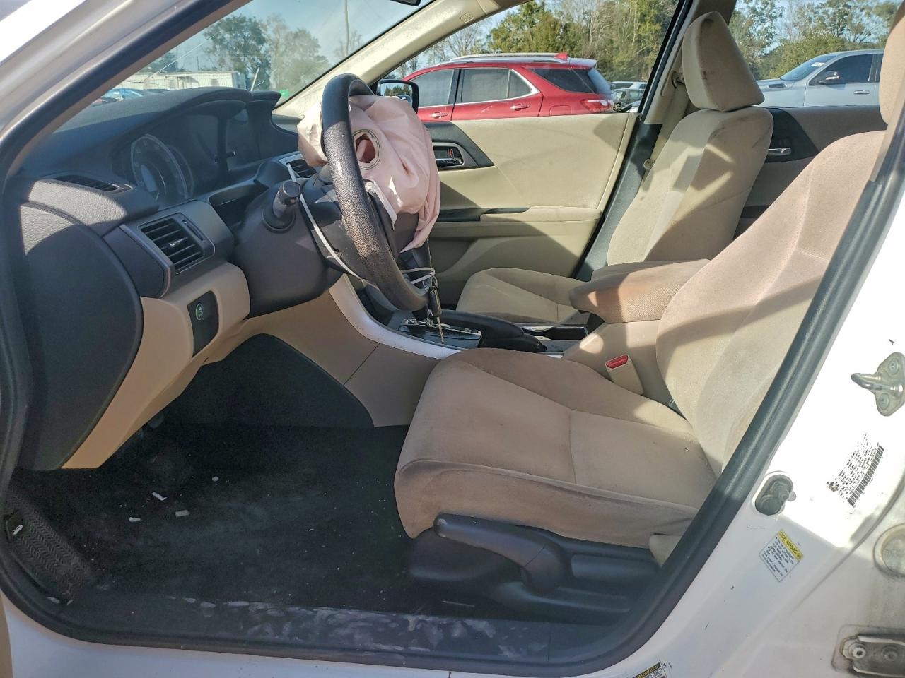 2013 Honda Accord Lx White vin: 1HGCR2F31DA011395