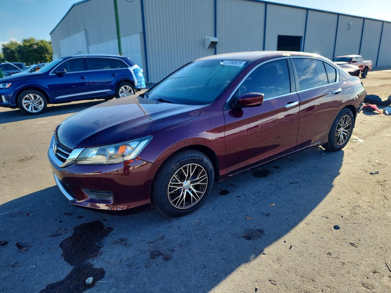 2013 Honda Accord Lx Burgundy vin: 1HGCR2F31DA045403