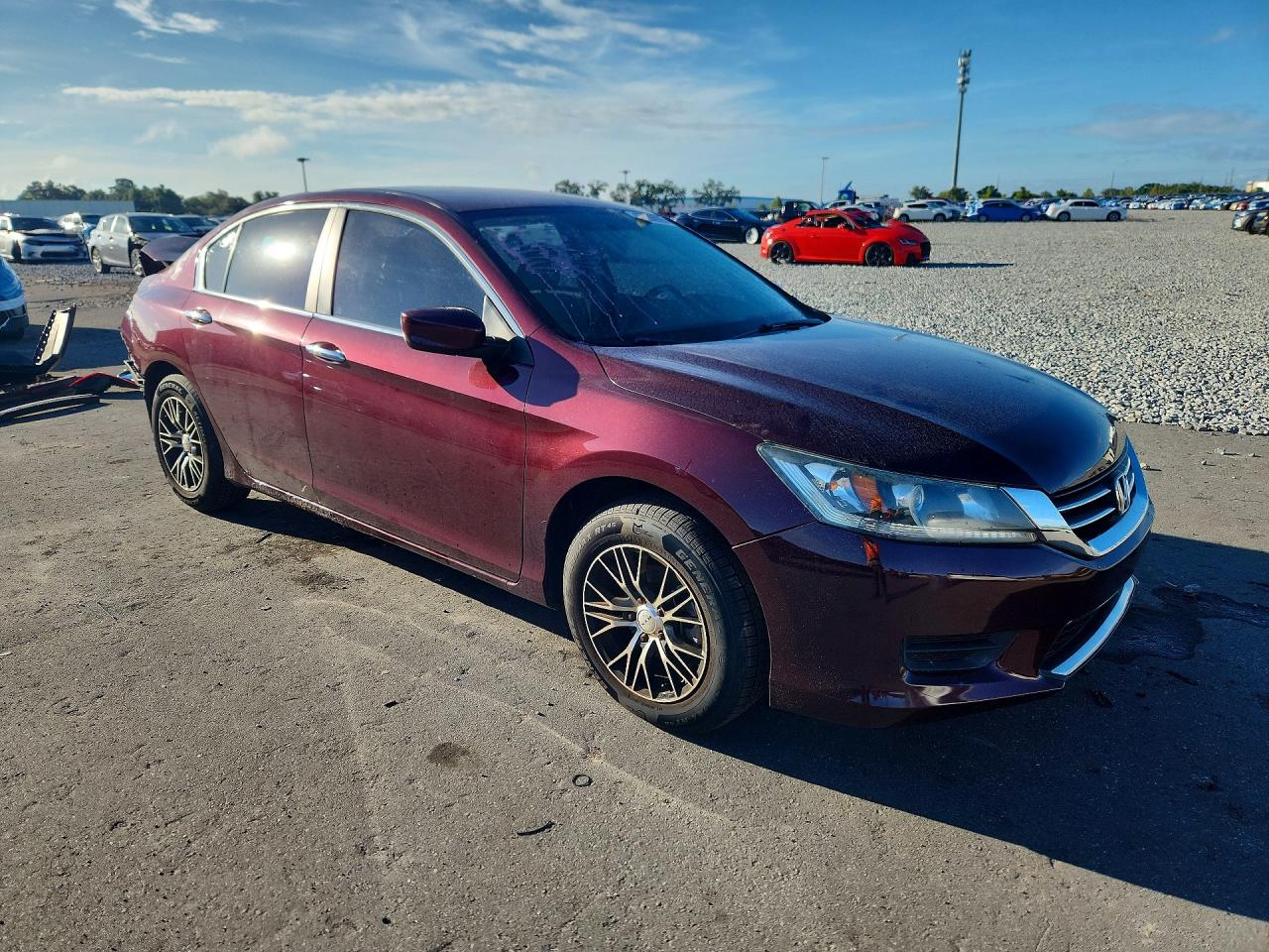 2013 Honda Accord Lx Burgundy vin: 1HGCR2F31DA045403
