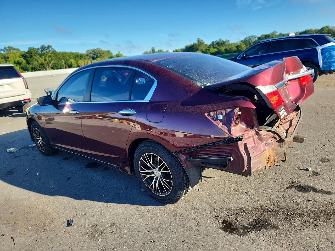 2013 Honda Accord Lx Burgundy vin: 1HGCR2F31DA045403