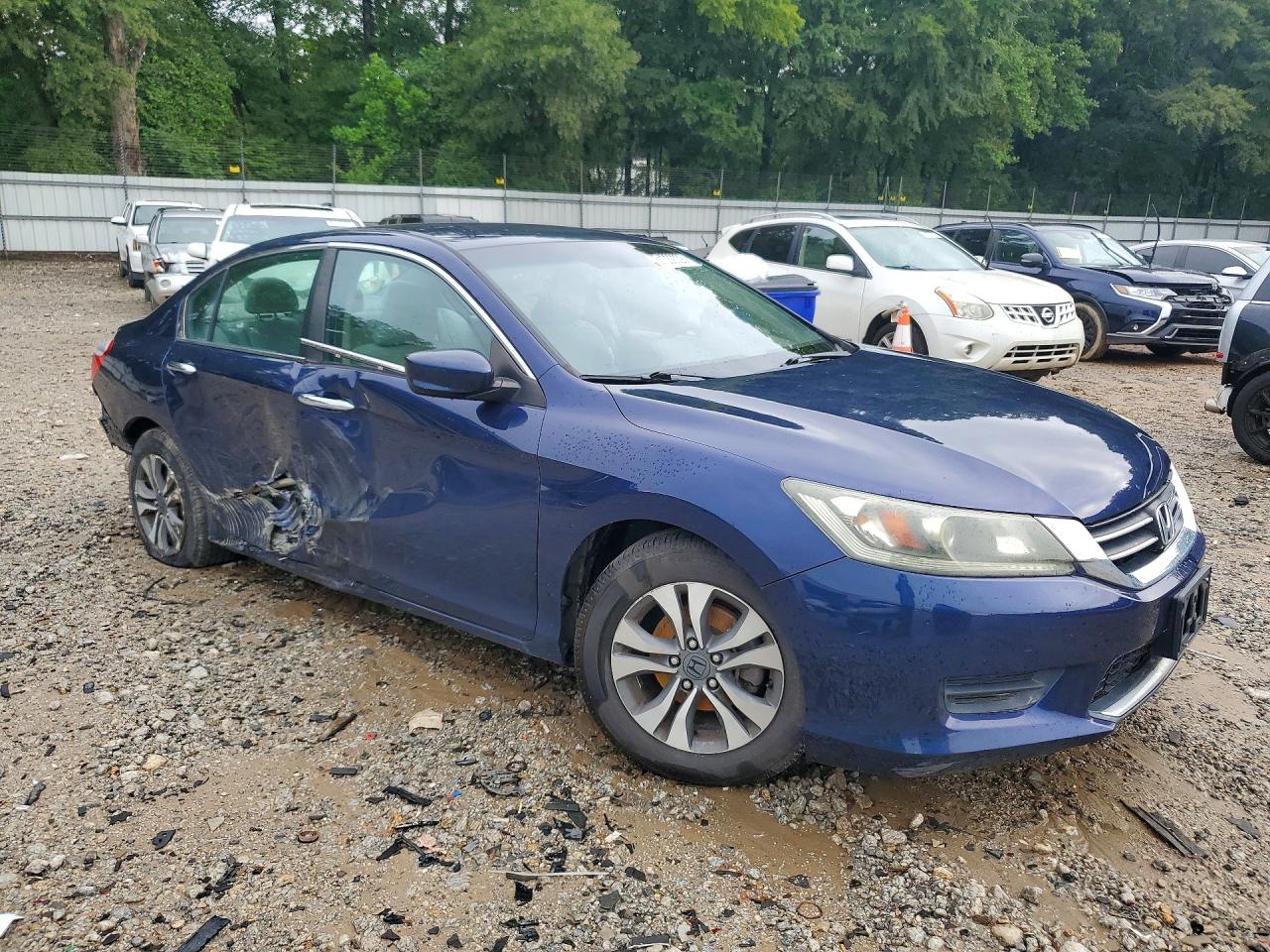 2013 Honda Accord Lx Blue vin: 1HGCR2F31DA074769