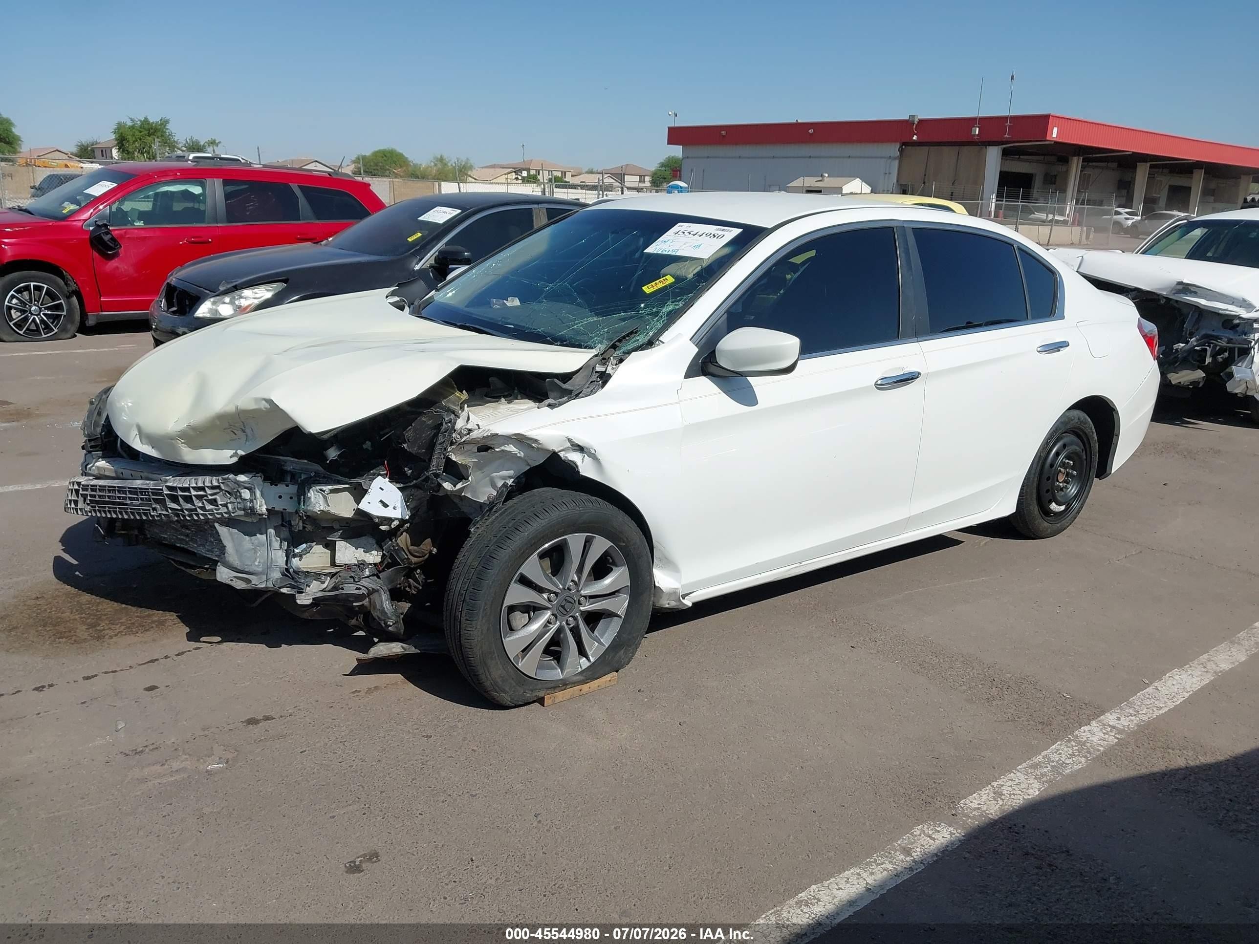 2013 Honda Accord Lx White vin: 1HGCR2F31DA084105