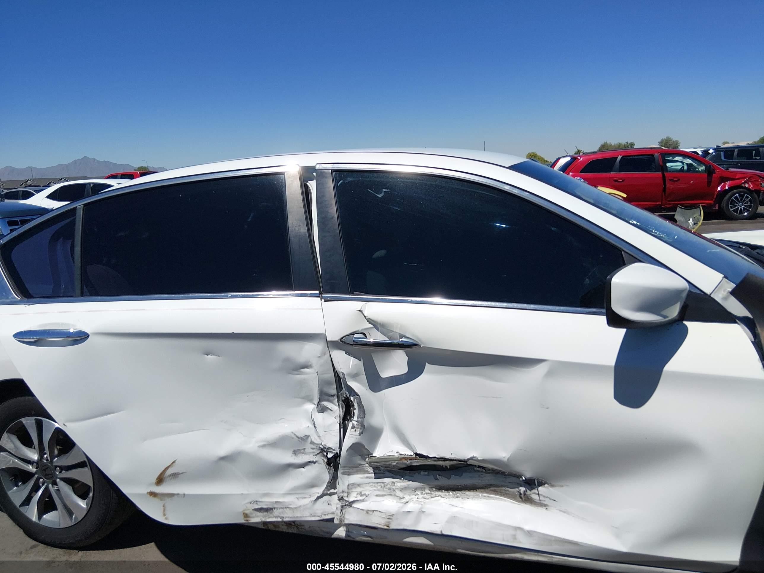 2013 Honda Accord Lx White vin: 1HGCR2F31DA084105