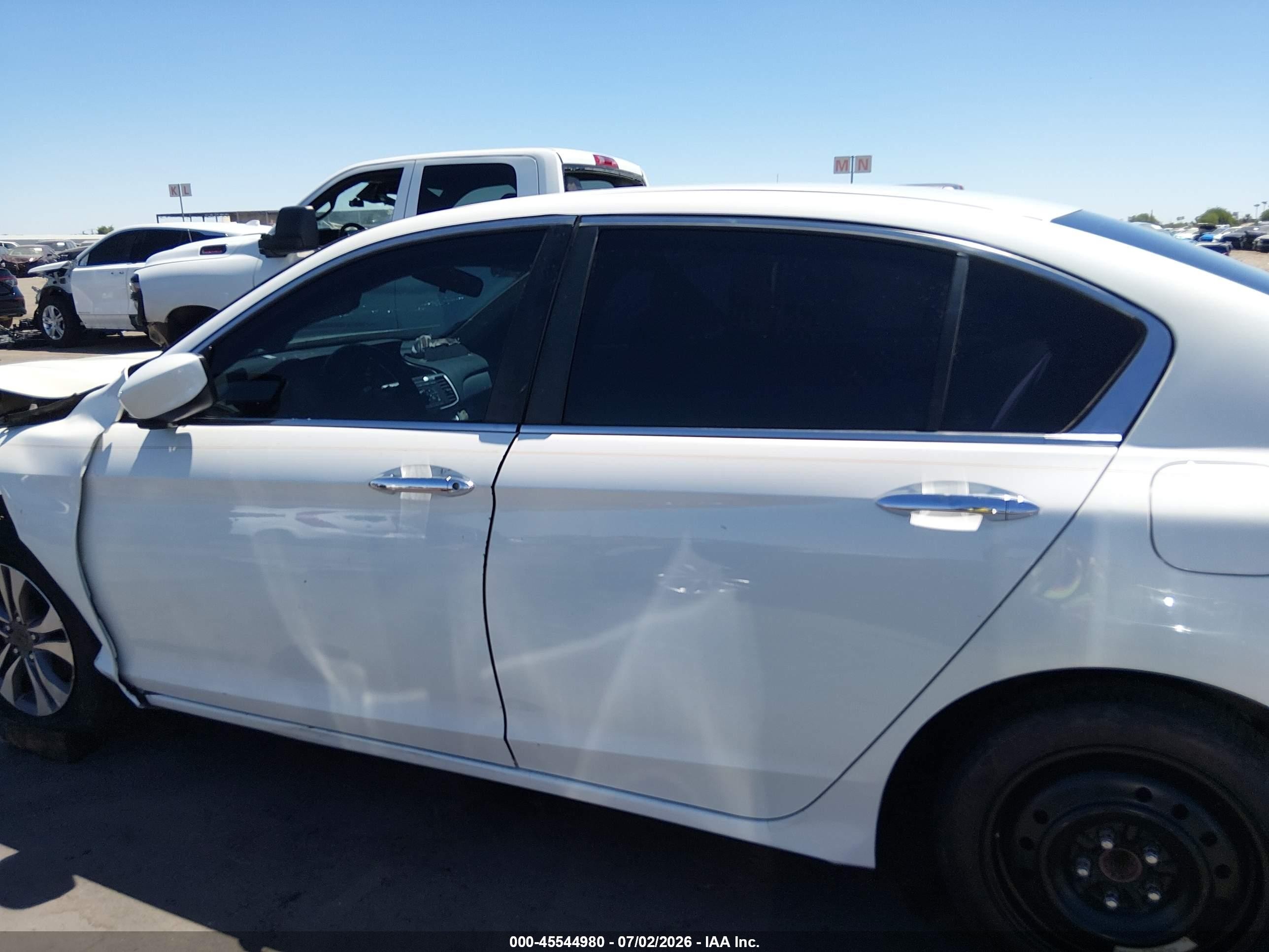 2013 Honda Accord Lx White vin: 1HGCR2F31DA084105