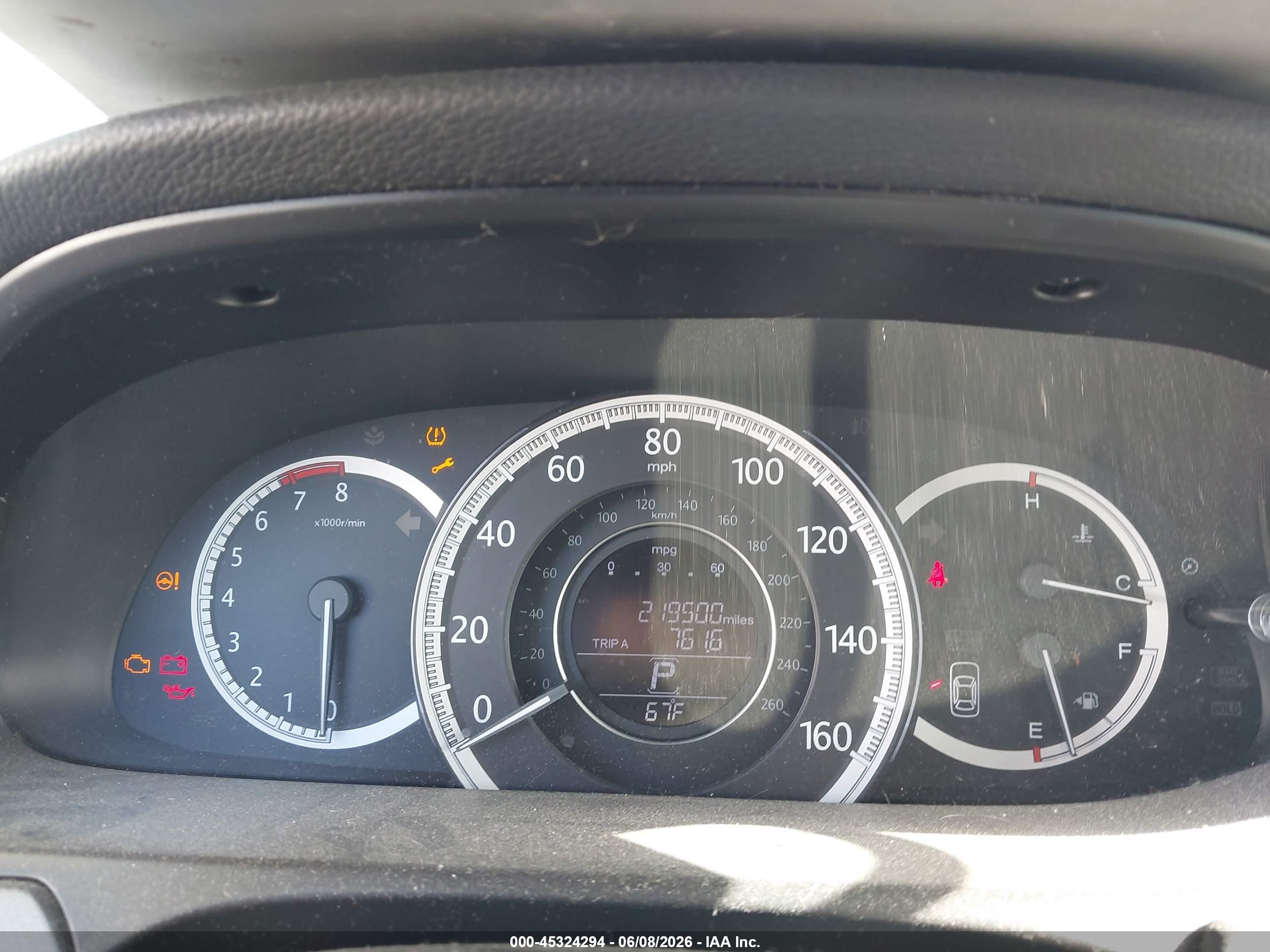 2013 Honda Accord Lx Черный vin: 1HGCR2F31DA100741