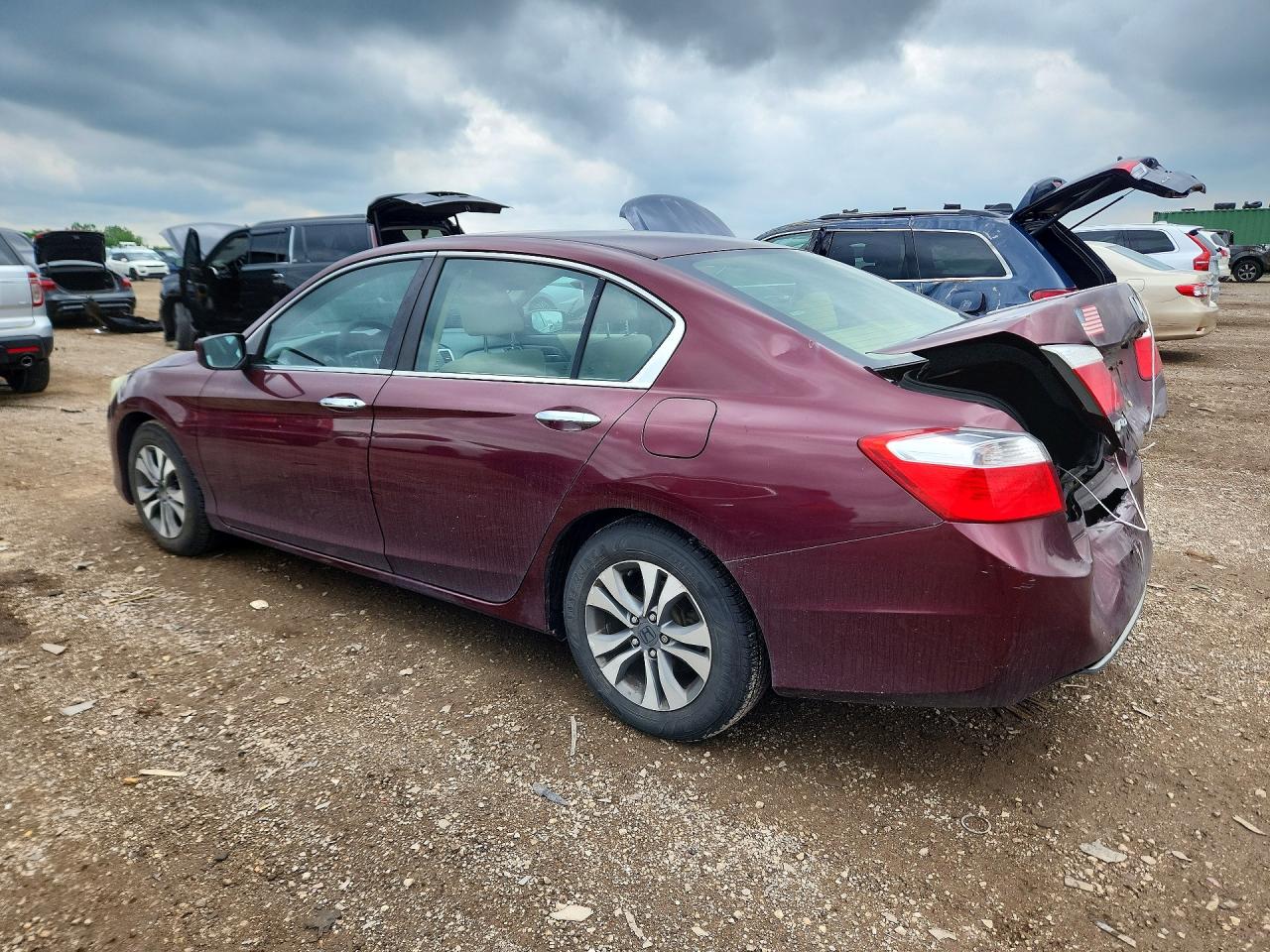 2013 Honda Accord Lx Maroon vin: 1HGCR2F31DA108435