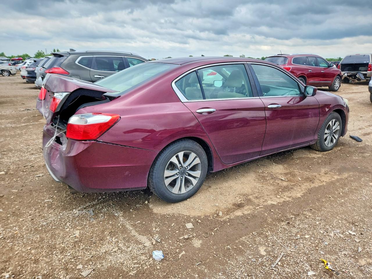 2013 Honda Accord Lx Maroon vin: 1HGCR2F31DA108435