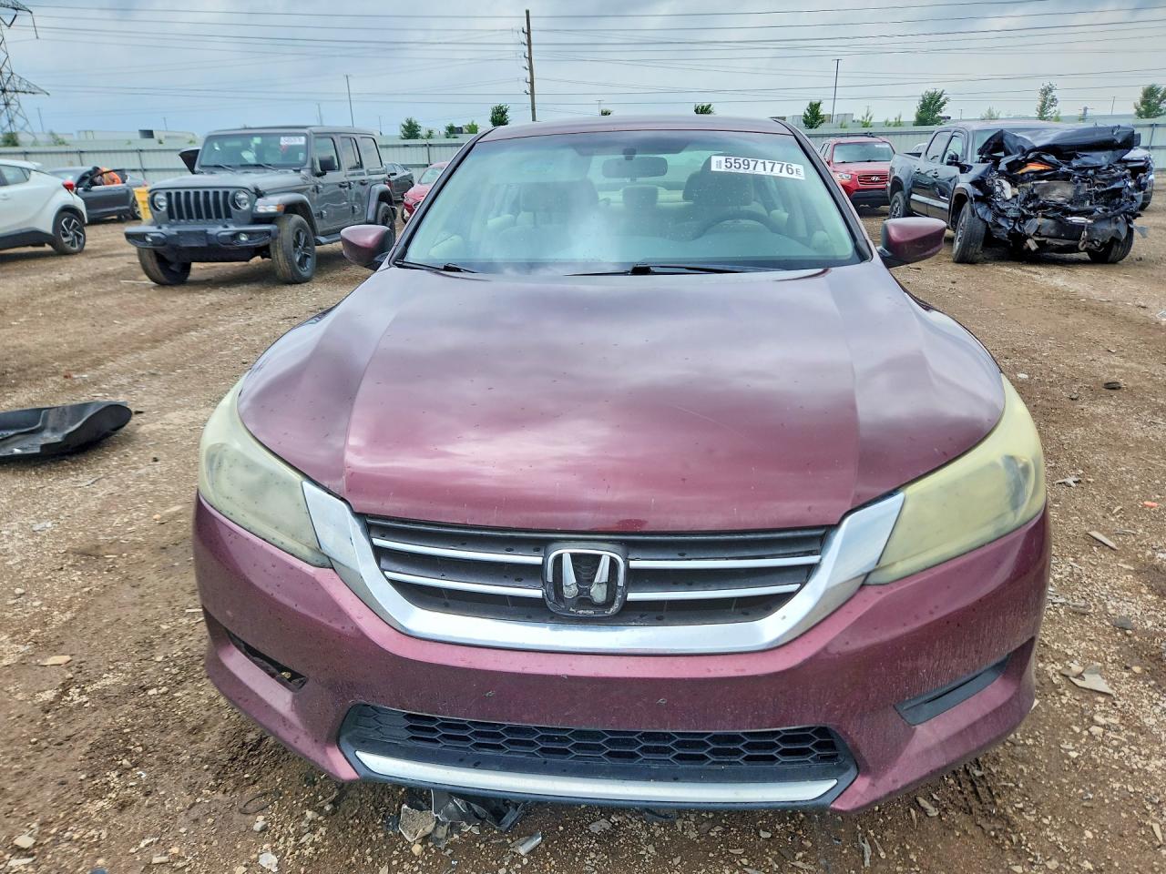 2013 Honda Accord Lx Maroon vin: 1HGCR2F31DA108435