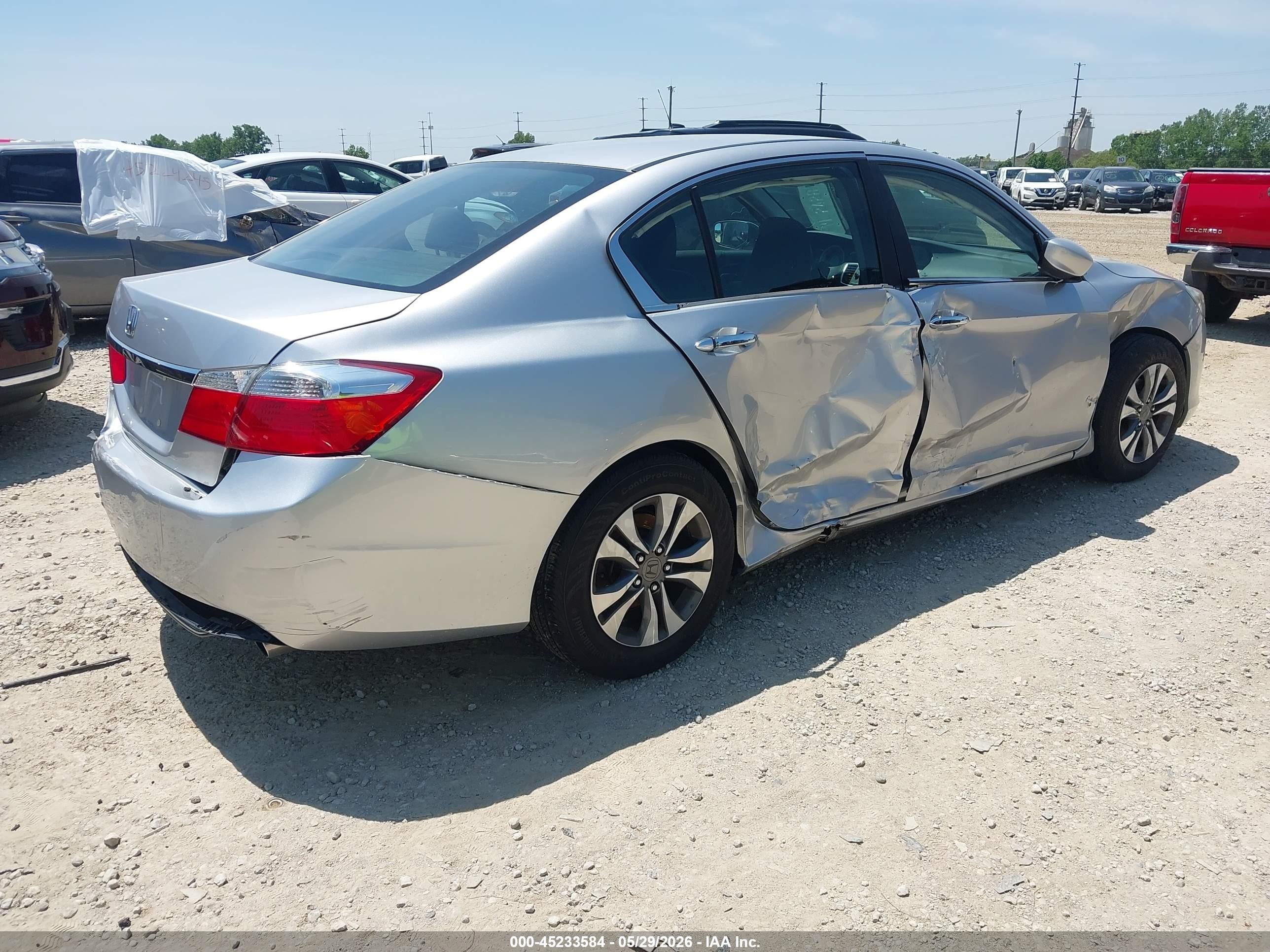 2013 Honda Accord Lx Silver vin: 1HGCR2F31DA130855