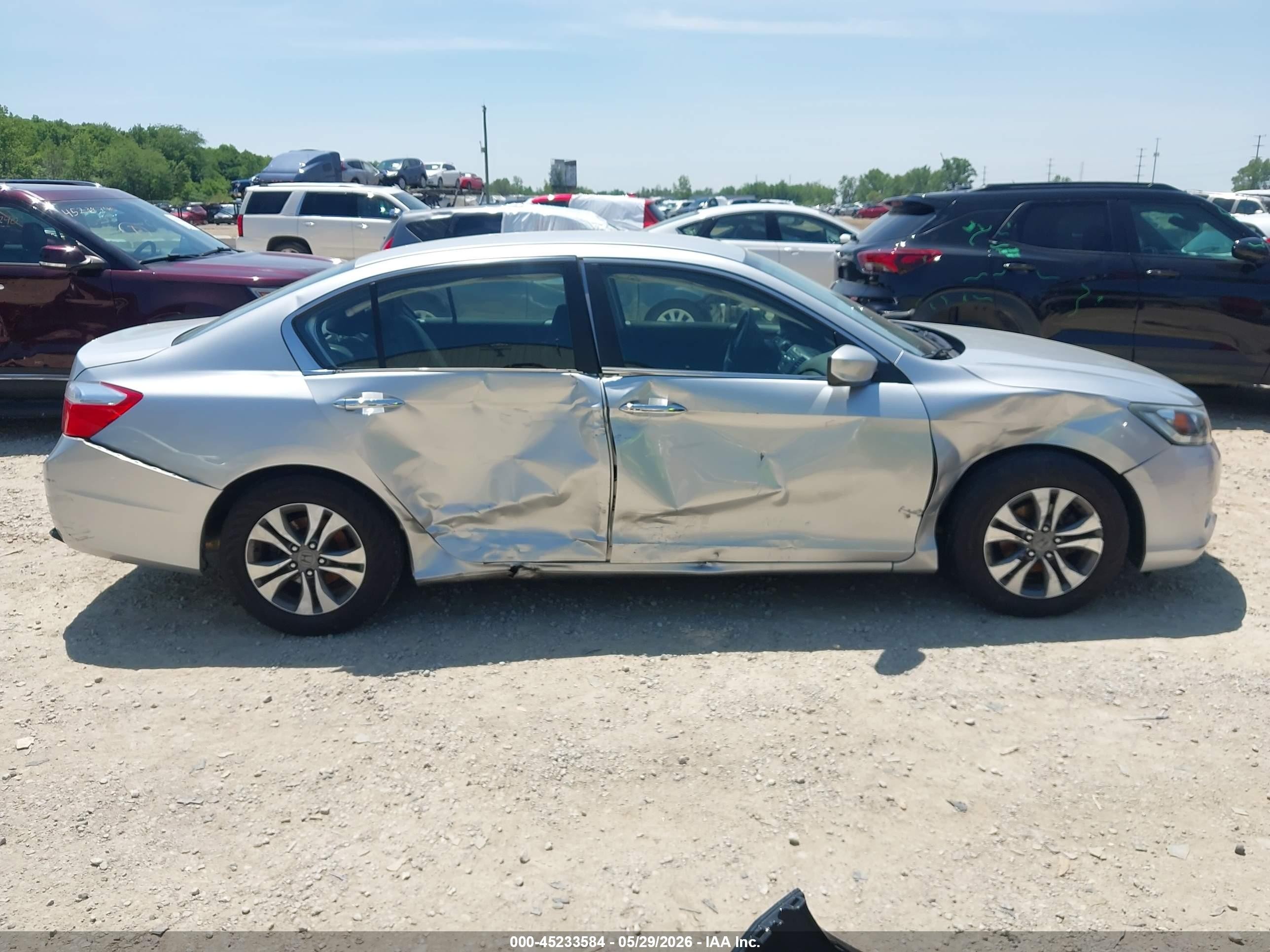 2013 Honda Accord Lx Silver vin: 1HGCR2F31DA130855