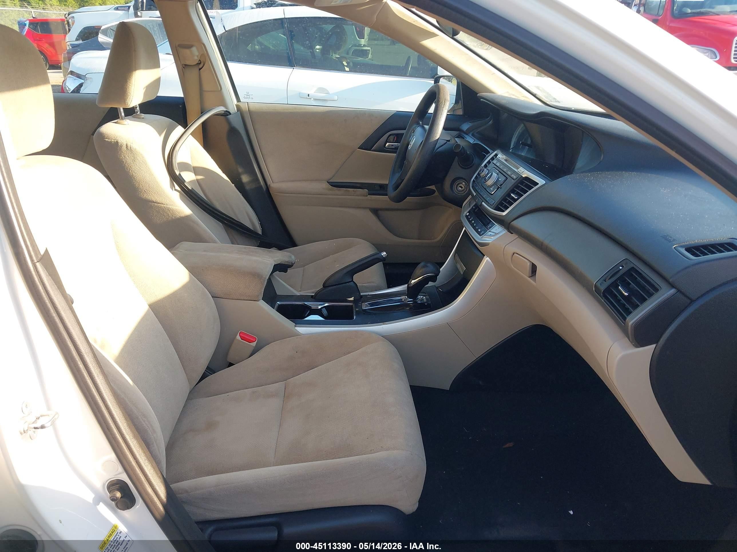 2013 Honda Accord Lx Белый vin: 1HGCR2F31DA133660