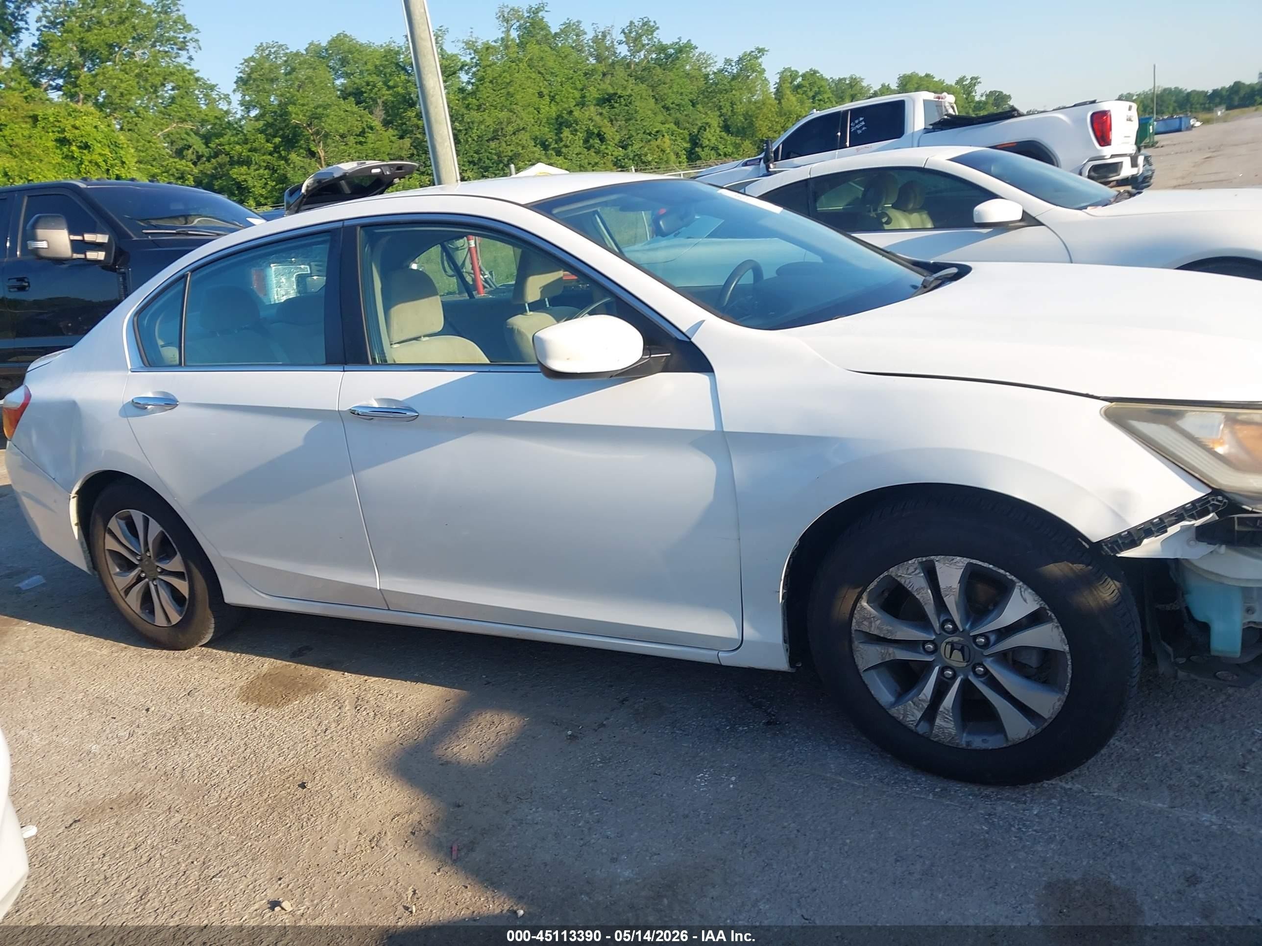 2013 Honda Accord Lx Белый vin: 1HGCR2F31DA133660