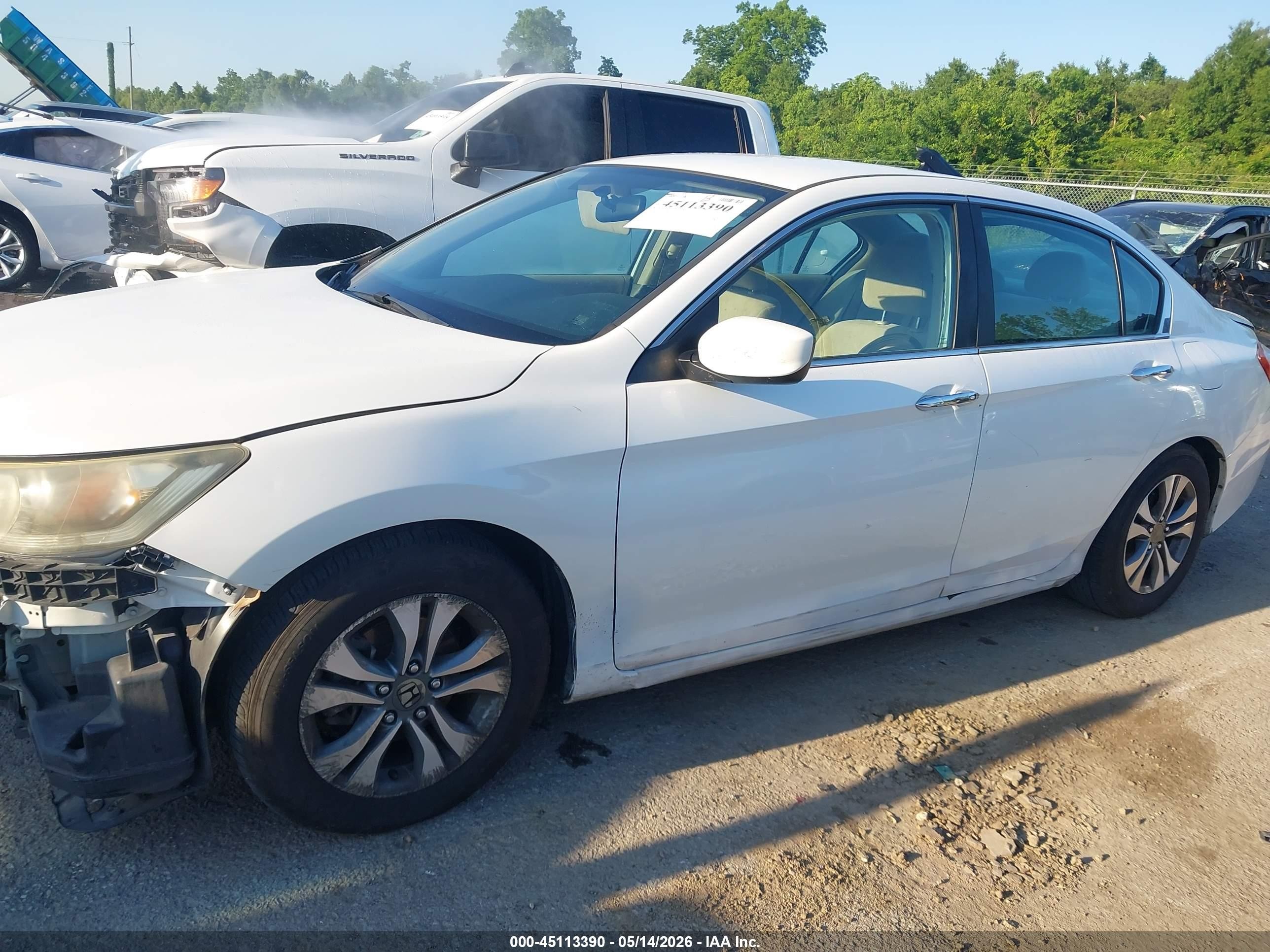 2013 Honda Accord Lx Белый vin: 1HGCR2F31DA133660