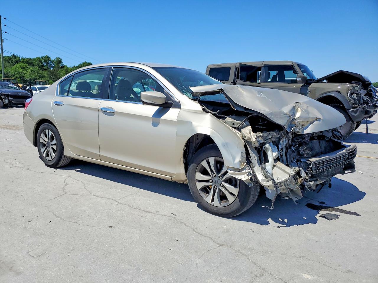 2013 Honda Accord Lx Tan vin: 1HGCR2F31DA145968