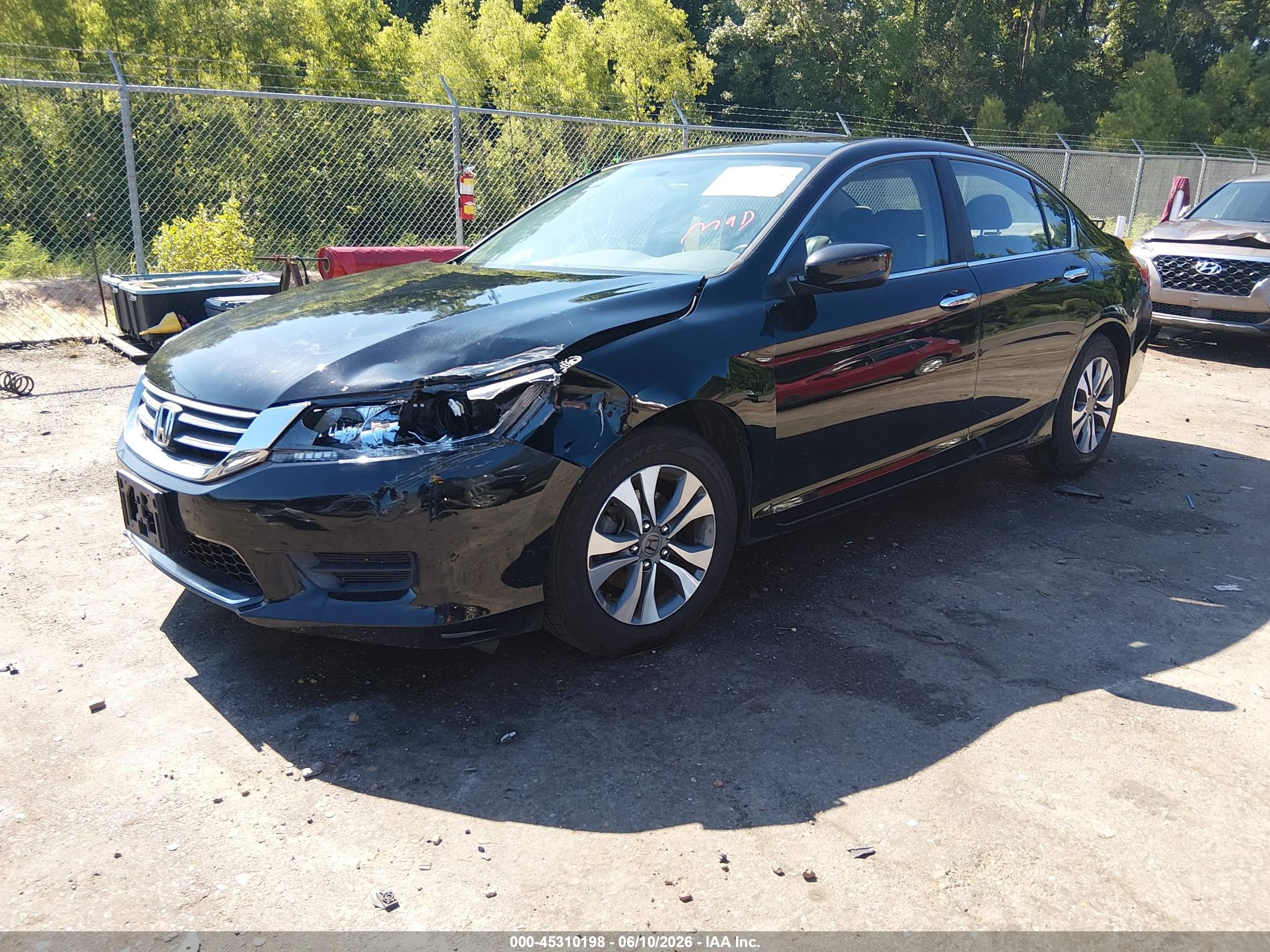 2013 Honda Accord Lx Black vin: 1HGCR2F31DA146084