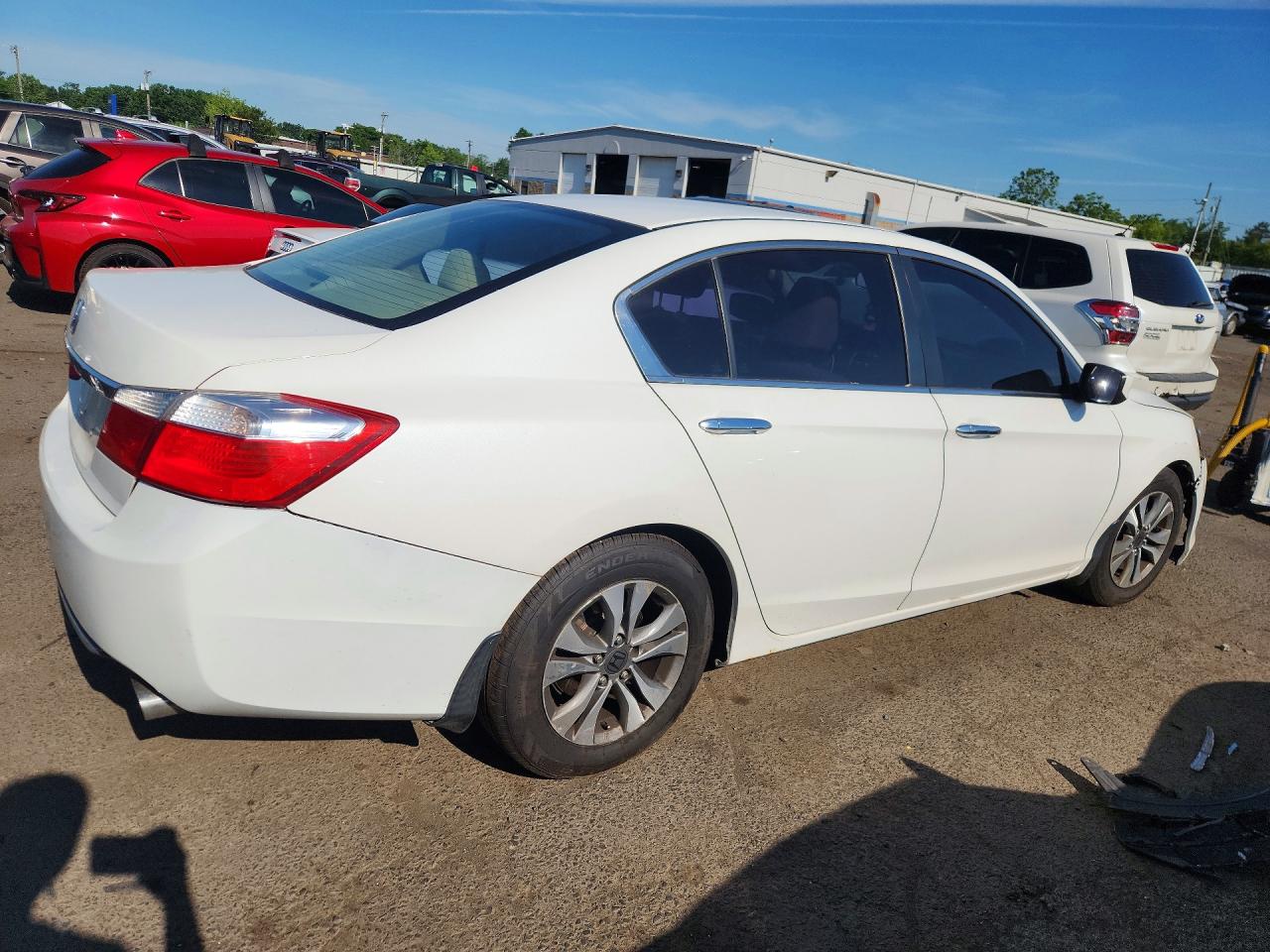 2013 Honda Accord Lx White vin: 1HGCR2F31DA164200