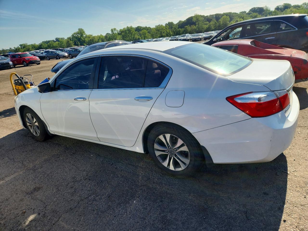 2013 Honda Accord Lx White vin: 1HGCR2F31DA164200