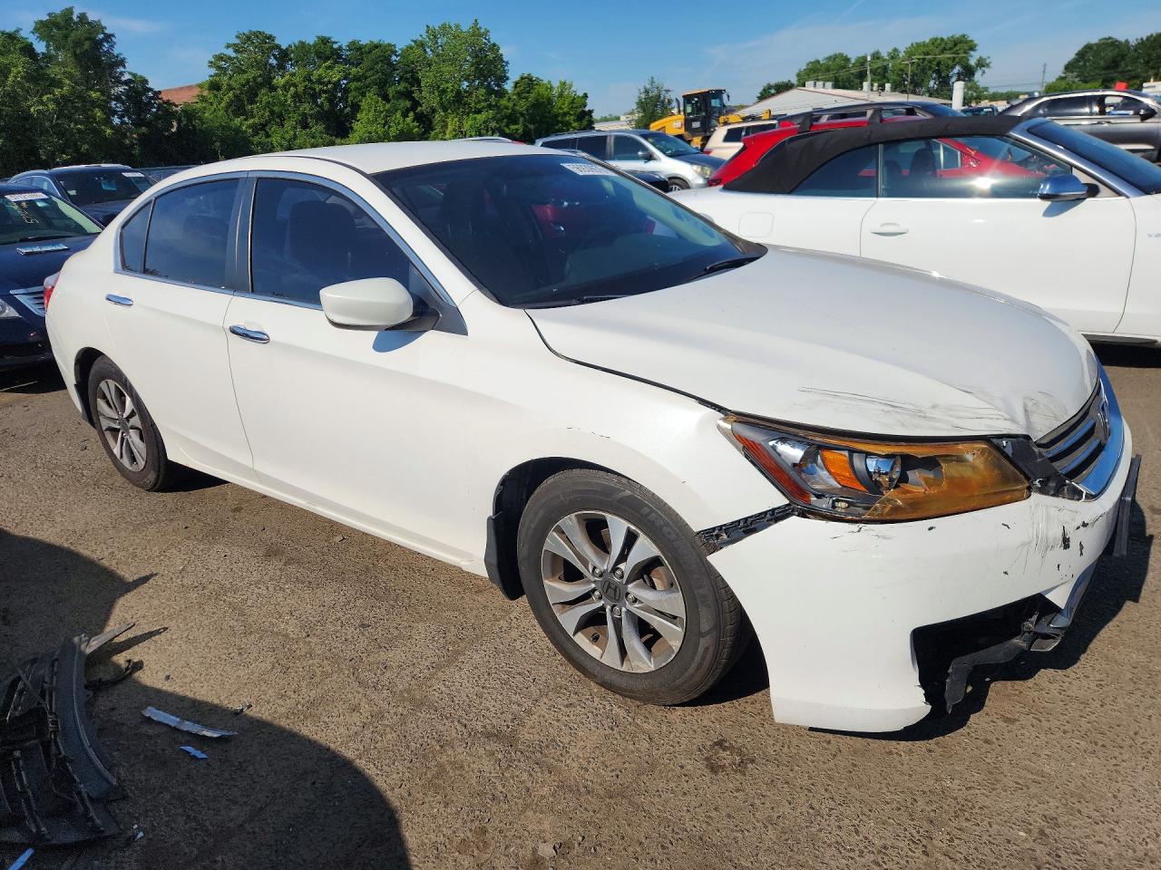 2013 Honda Accord Lx White vin: 1HGCR2F31DA164200