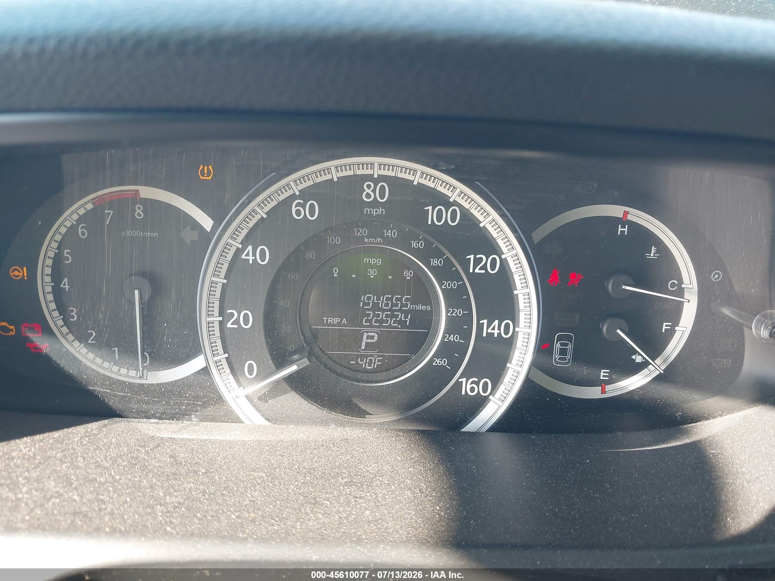 2013 Honda Accord Lx Серый vin: 1HGCR2F31DA187878