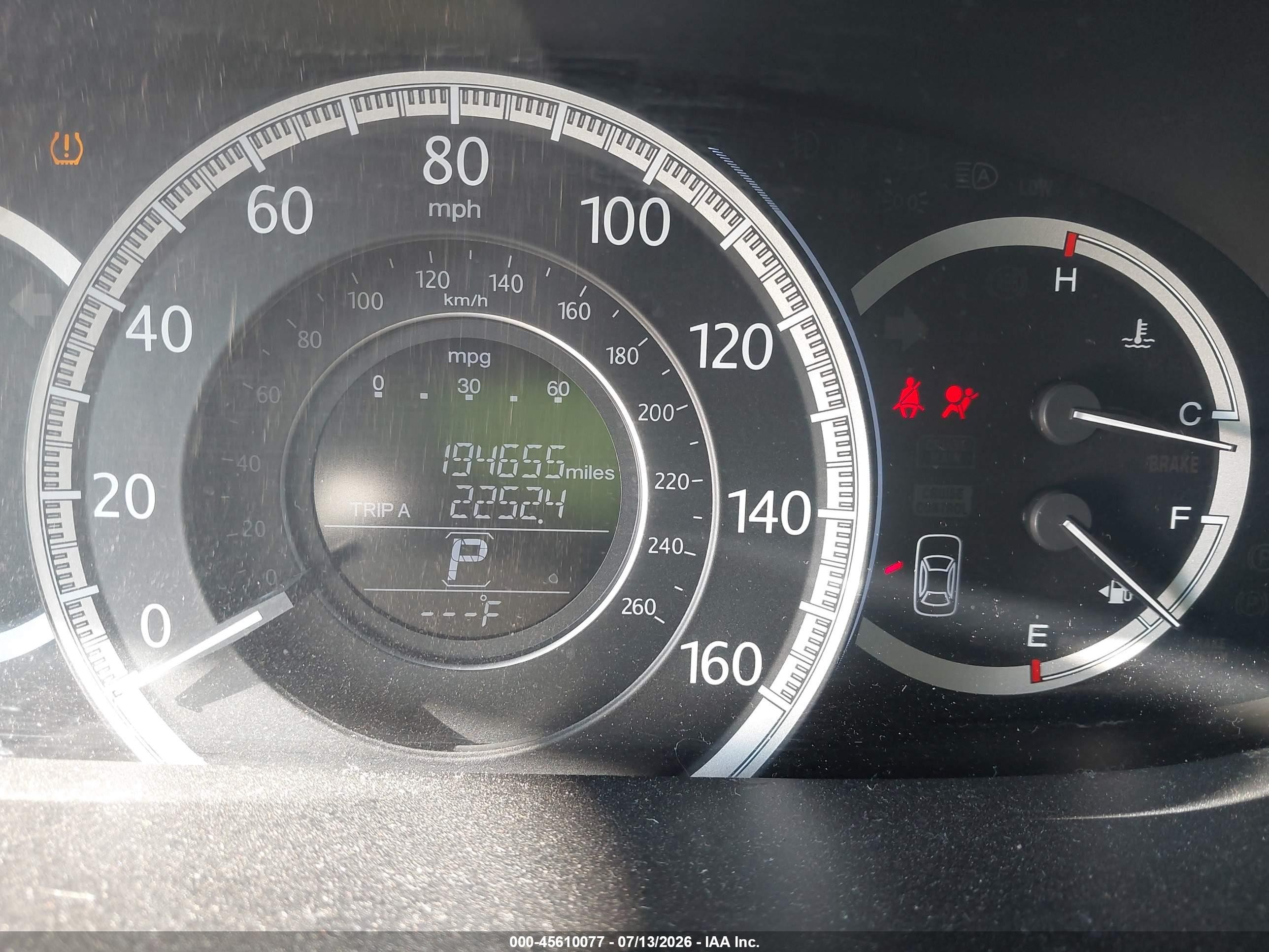 2013 Honda Accord Lx Серый vin: 1HGCR2F31DA187878