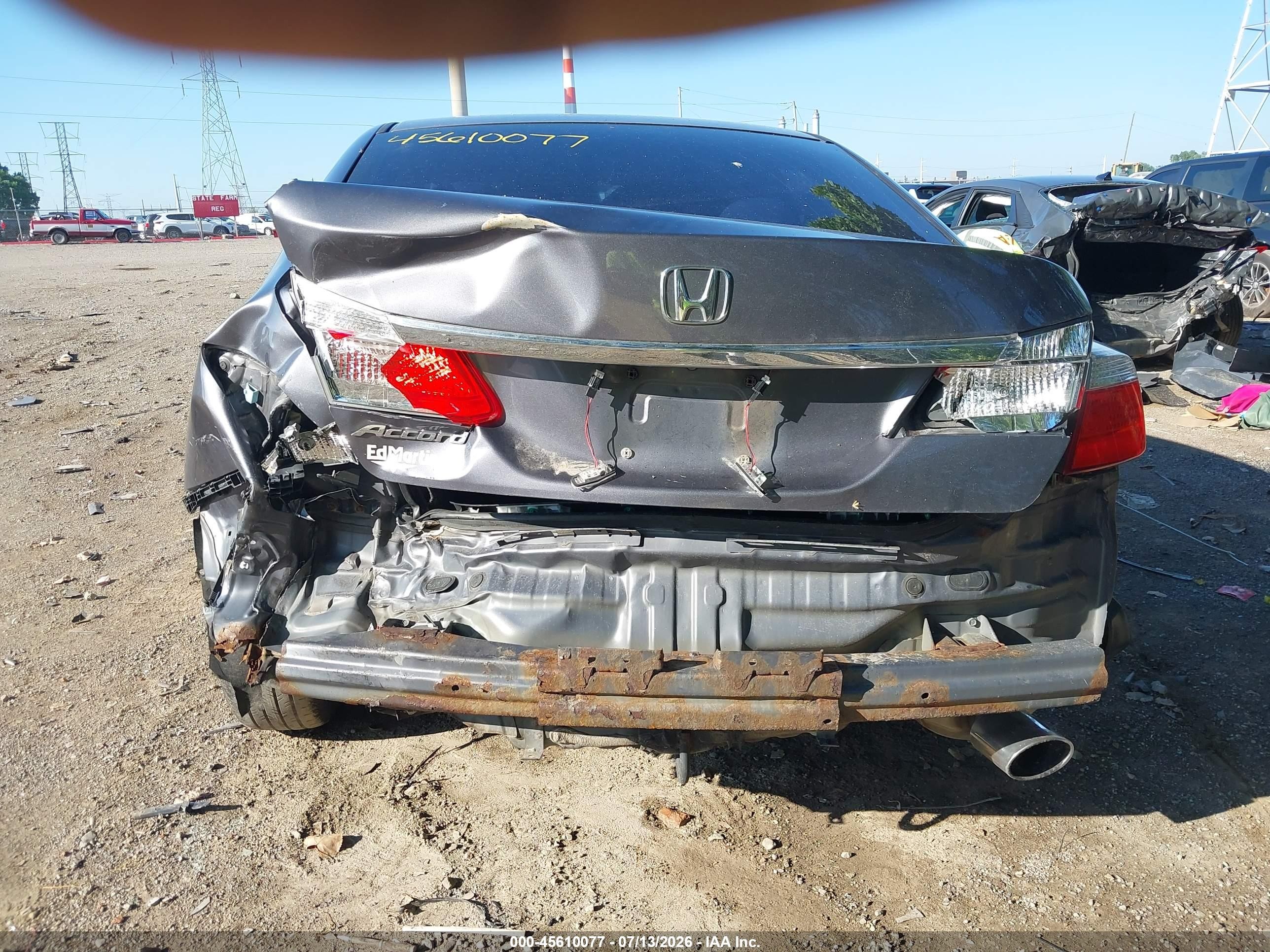 2013 Honda Accord Lx Серый vin: 1HGCR2F31DA187878