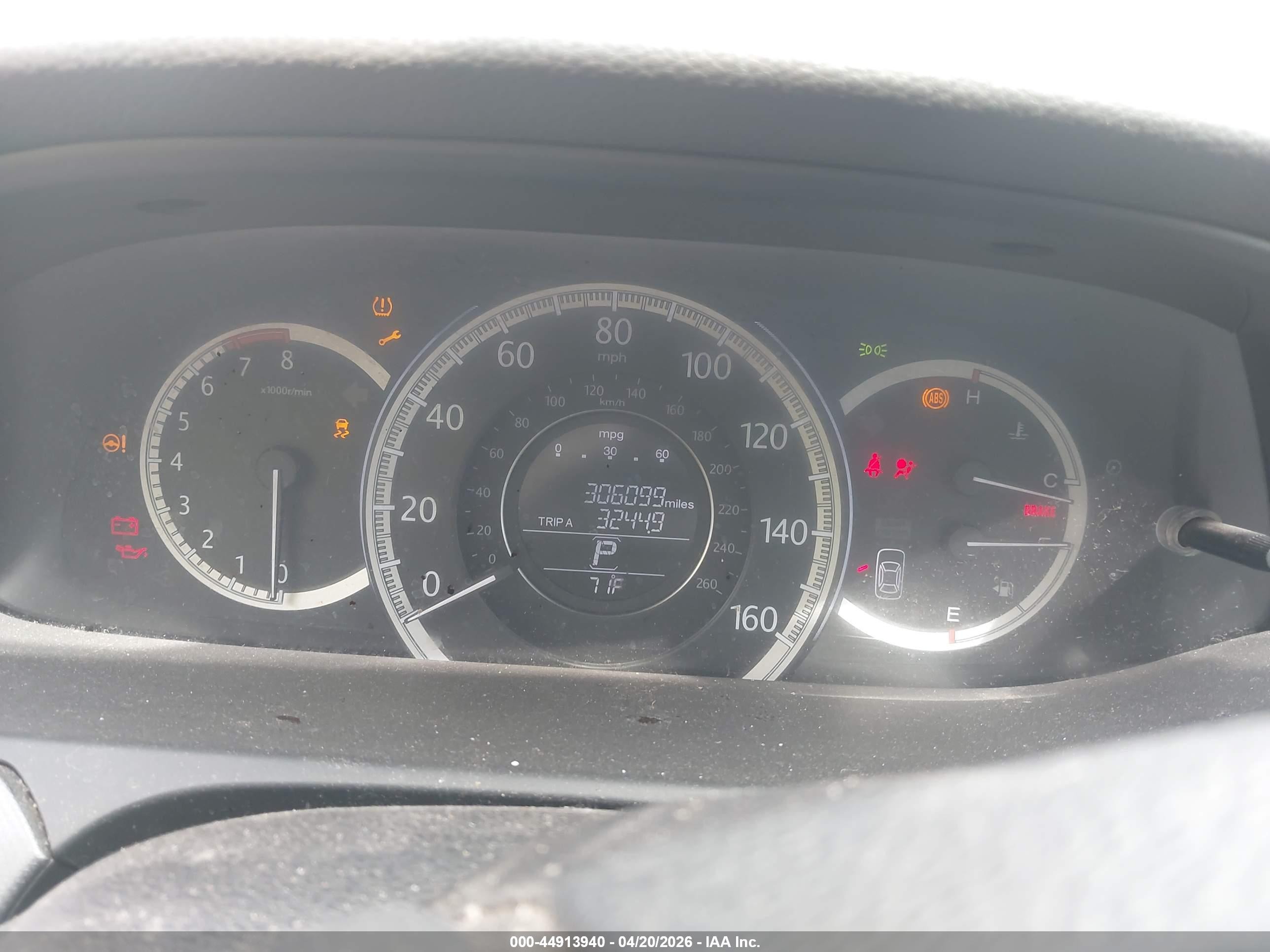 2013 Honda Accord Lx White vin: 1HGCR2F31DA192630