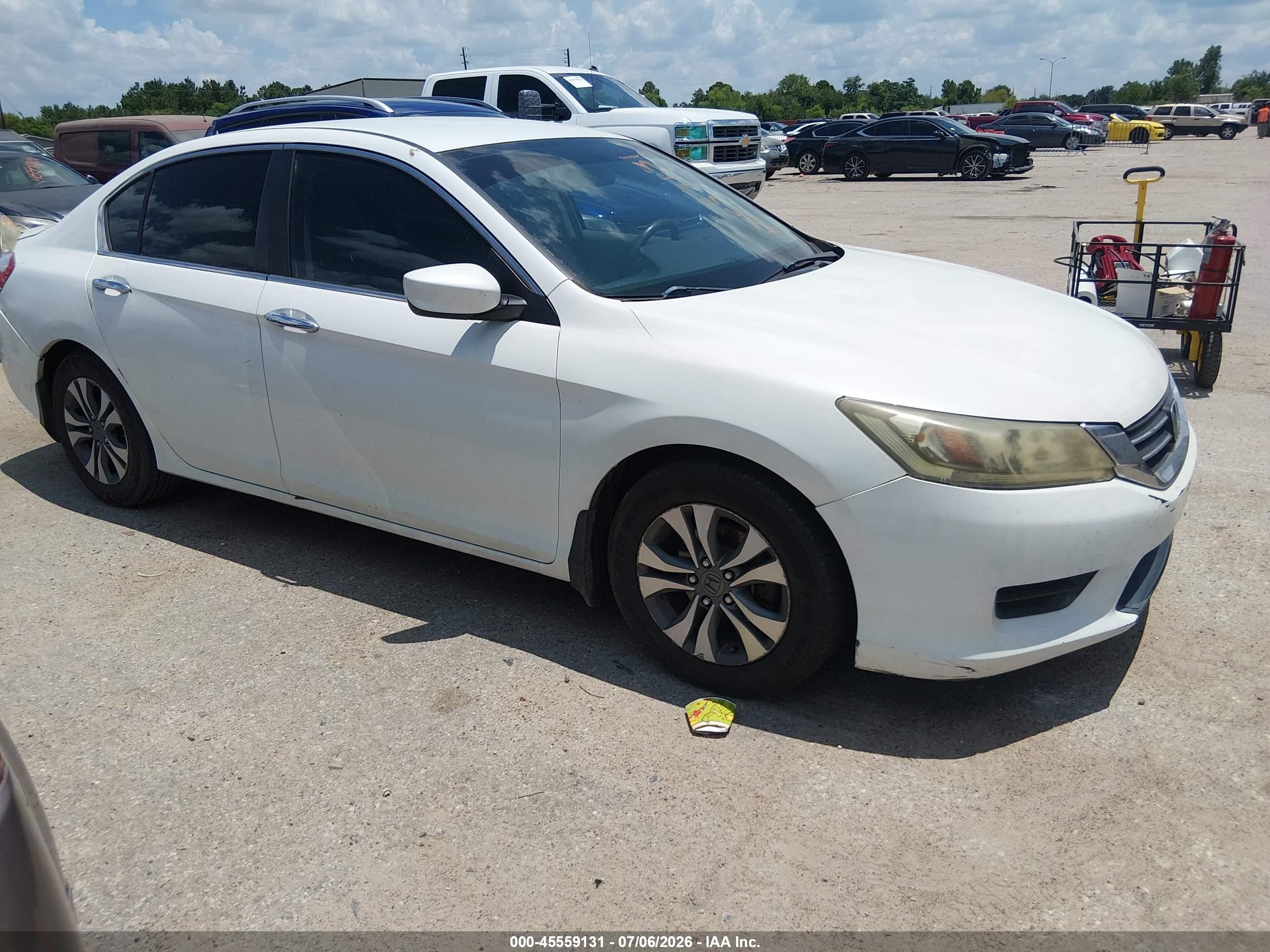 2013 Honda Accord Lx Белый vin: 1HGCR2F31DA194006