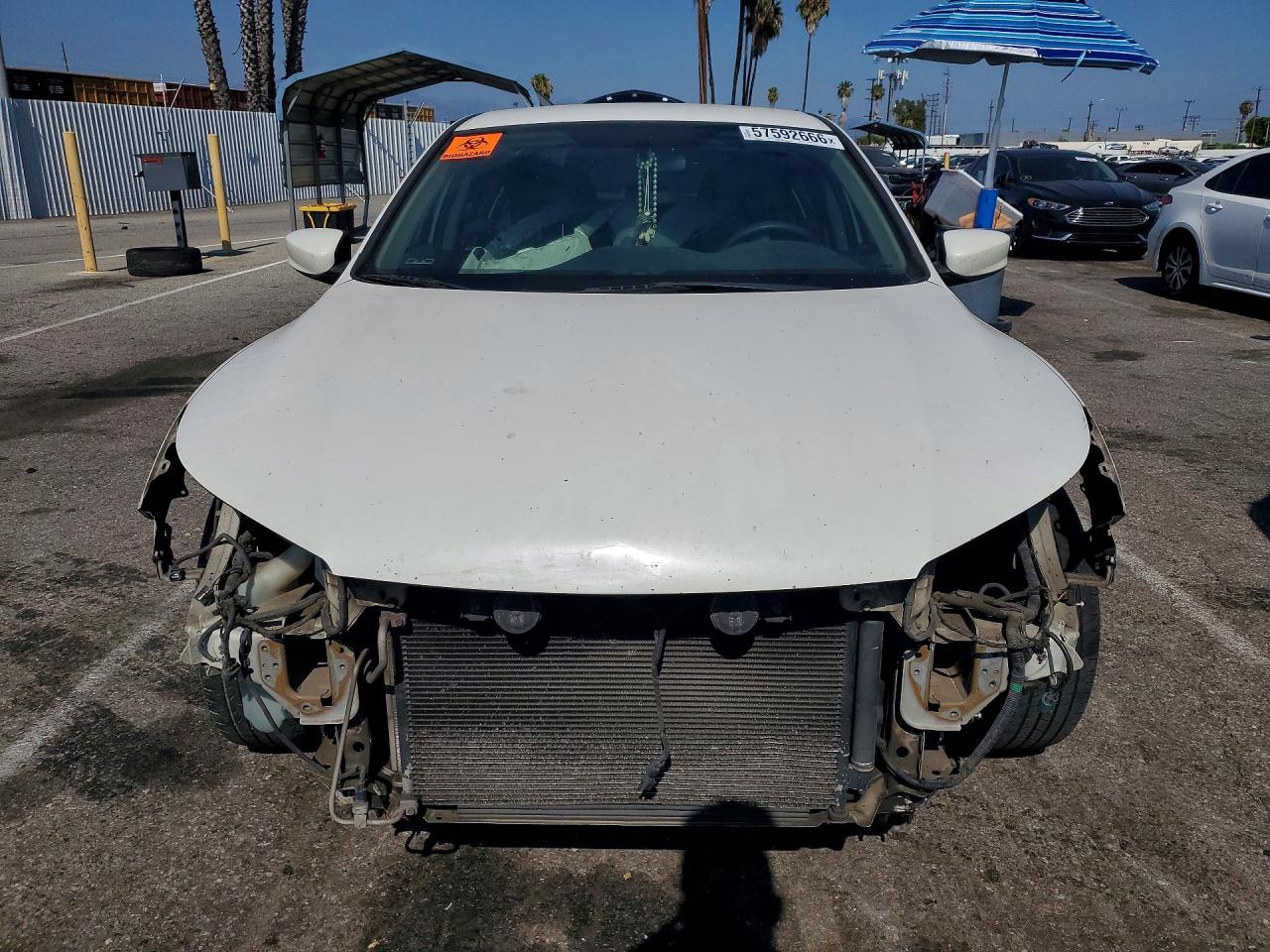2013 Honda Accord Lx White vin: 1HGCR2F31DA199092