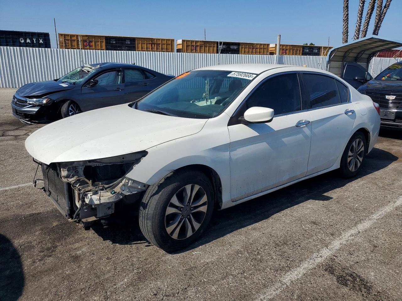 2013 Honda Accord Lx White vin: 1HGCR2F31DA199092